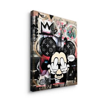 DOTCOMCANVAS® Leinwandbild, Leinwandbild Micky Maus Mickey Mouse Comic collage Pop Art mit premium