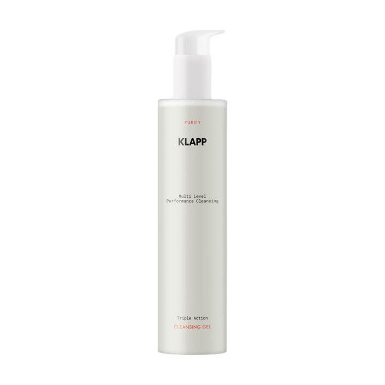 Klapp Cosmetics Gesichtsreinigungsgel Multi Level Performance Cleansing Cleansing Gel, Erfrischt die Haut ohne fettige Rückstände.