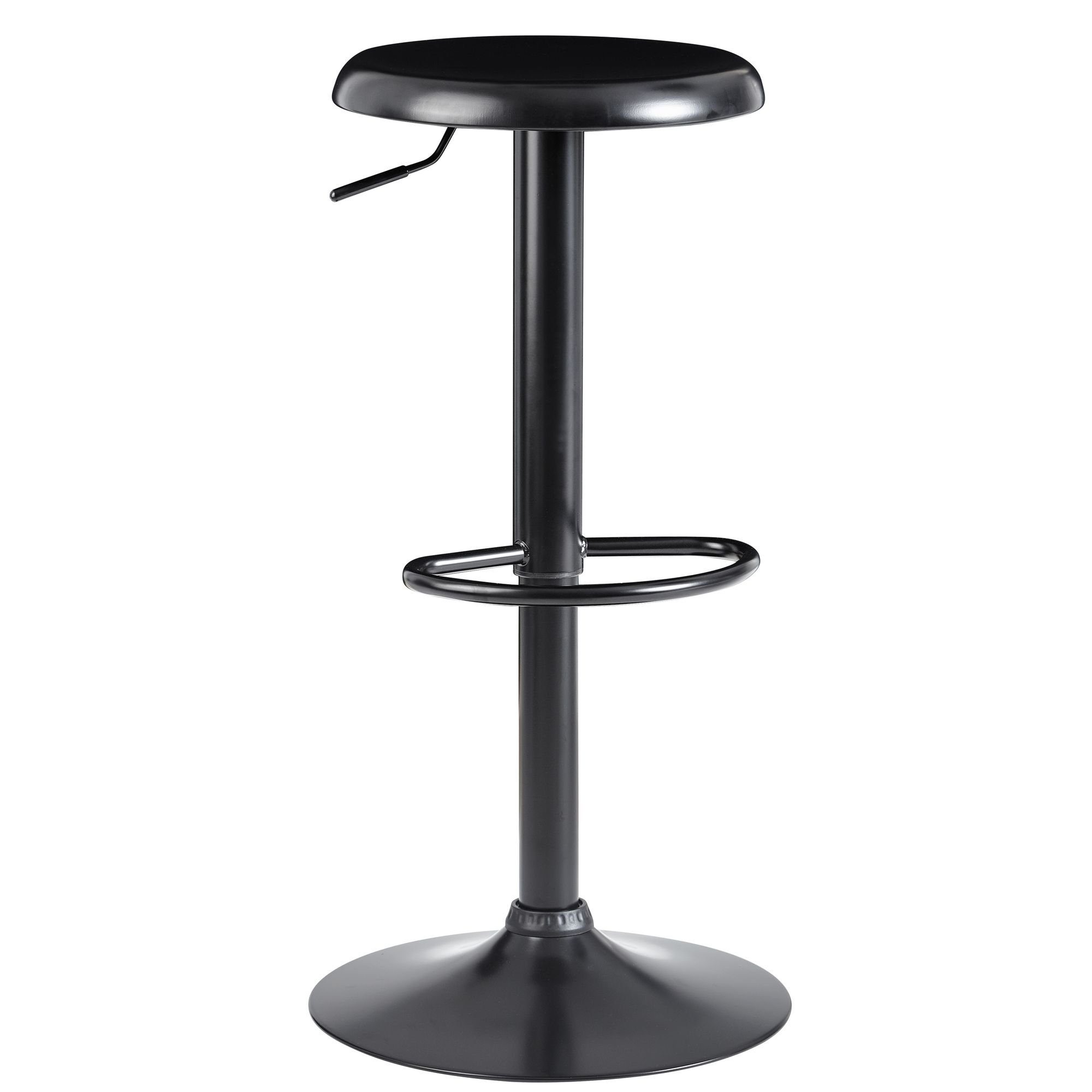 Barhocker Barhocker Schwarz Hocker ohne Lehne 58 - 79 cm Barstuhl, Küchenhocker