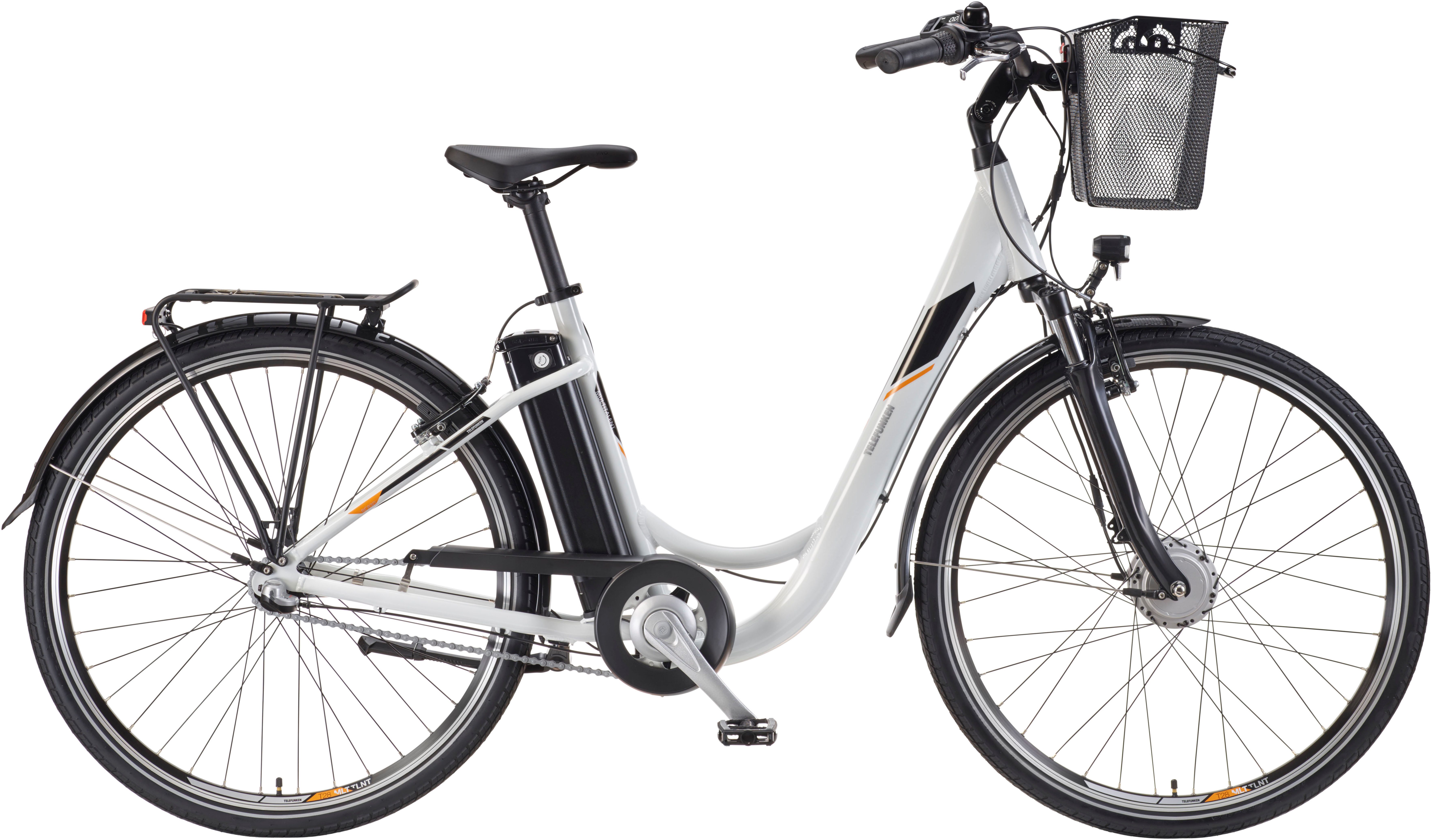 Telefunken E-Bike Cityrad Multitalent RC830, 3 Gang Shimano Nexus Schaltwerk, Frontmotor, 531,3 Wh, Pedelec, Elektrofahrrad für Damen u. Herren