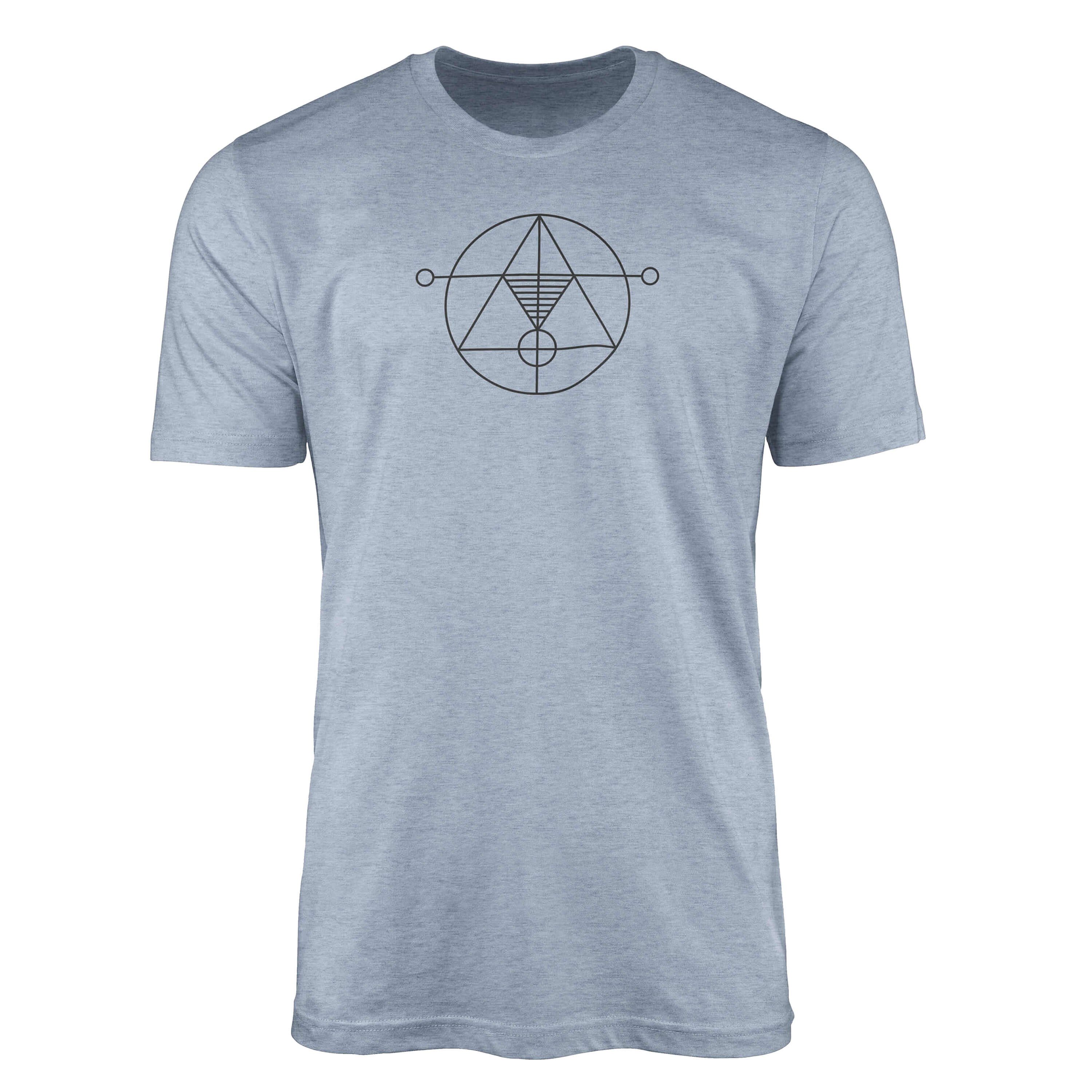 Sinus Art T-Shirt Premium T-Shirt Alchemy Serie Symbole angenehmer Tragekomfort feine Struktur No.0008