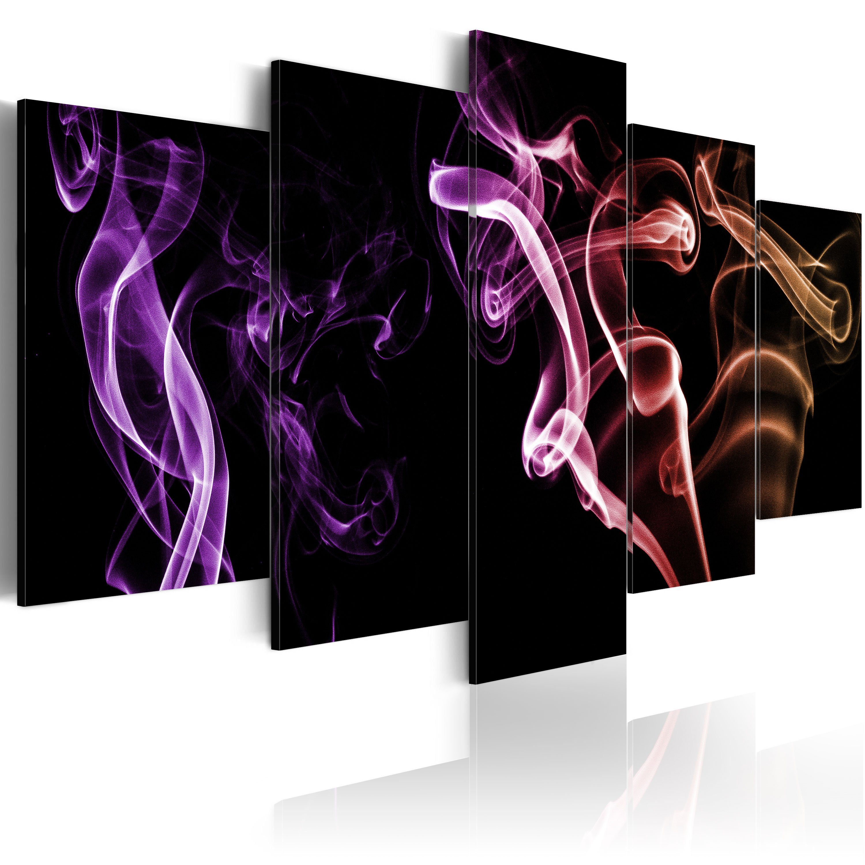 Artgeist Wandbild Bunter Rauch - 5 Teile