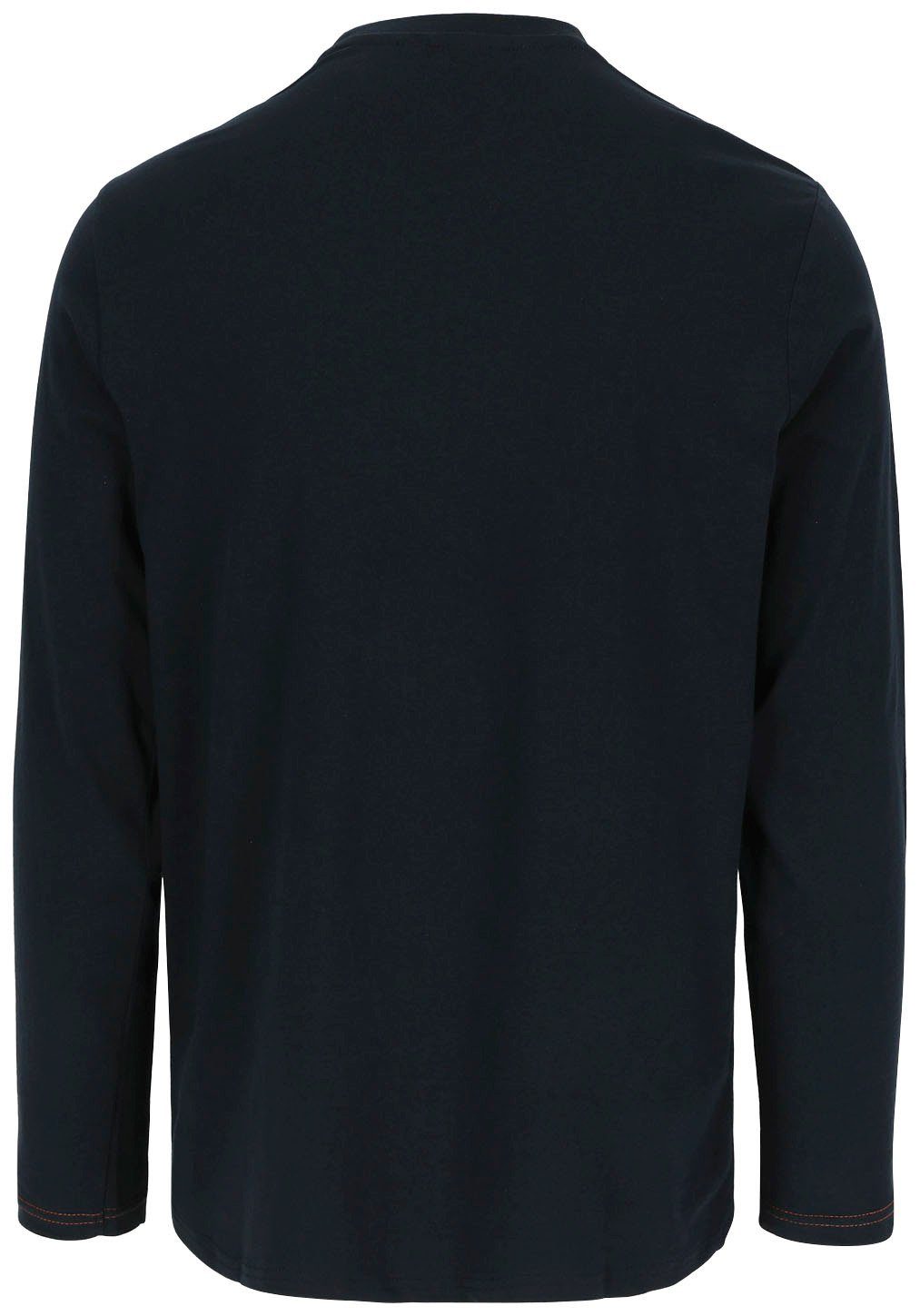 Herock Langarmshirt Noet t-shirt langärmlig 100 % Baumwolle, Tragegefühl, marine vorgeschrumpfte angenehmes Basic