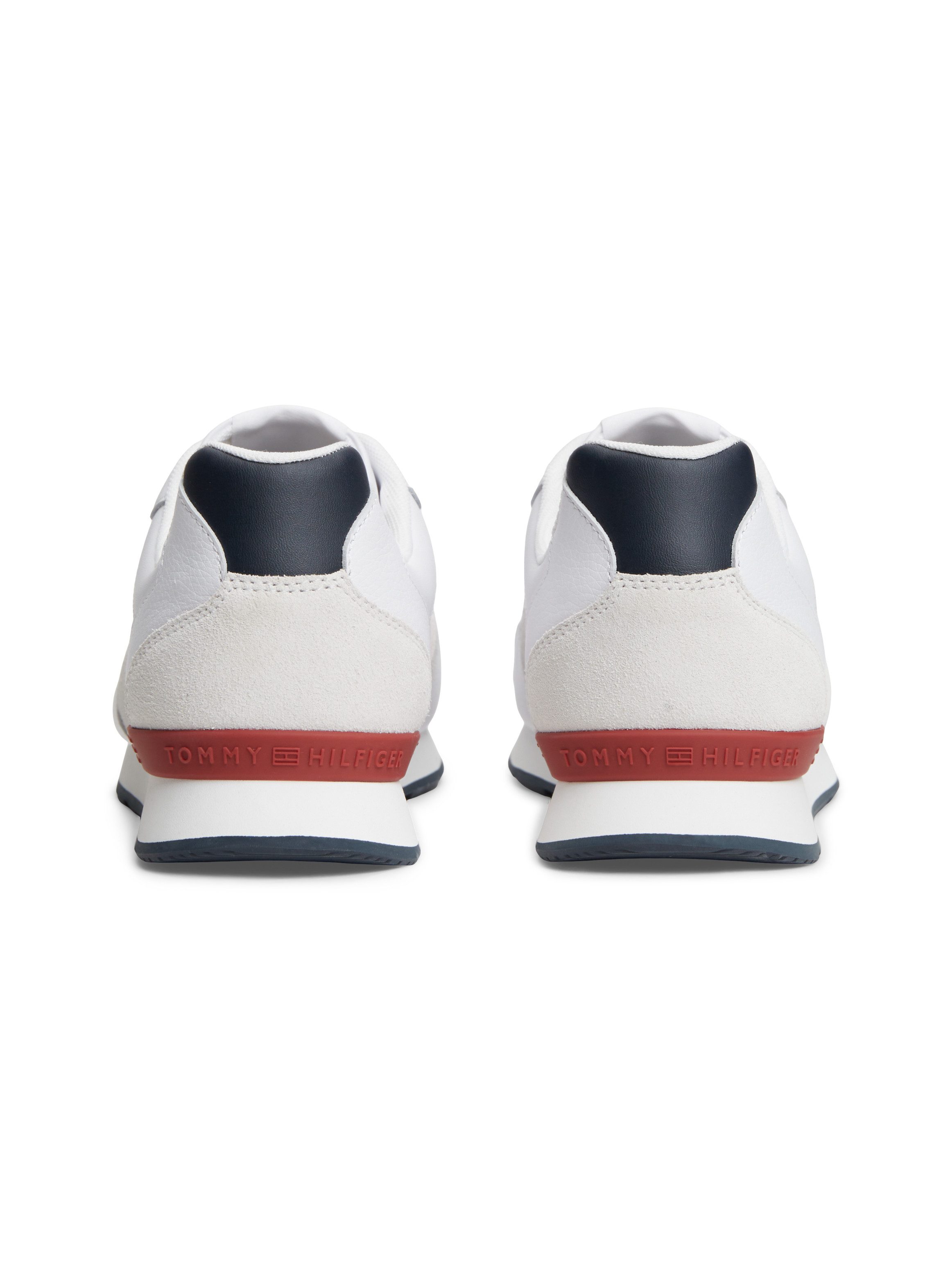 Tommy Hilfiger T HILFIGER CORE LTH RUNNER Sneaker Freizeitschuh, Halbschuh, Schnürer mit Kontrastbesatz an der Ferse