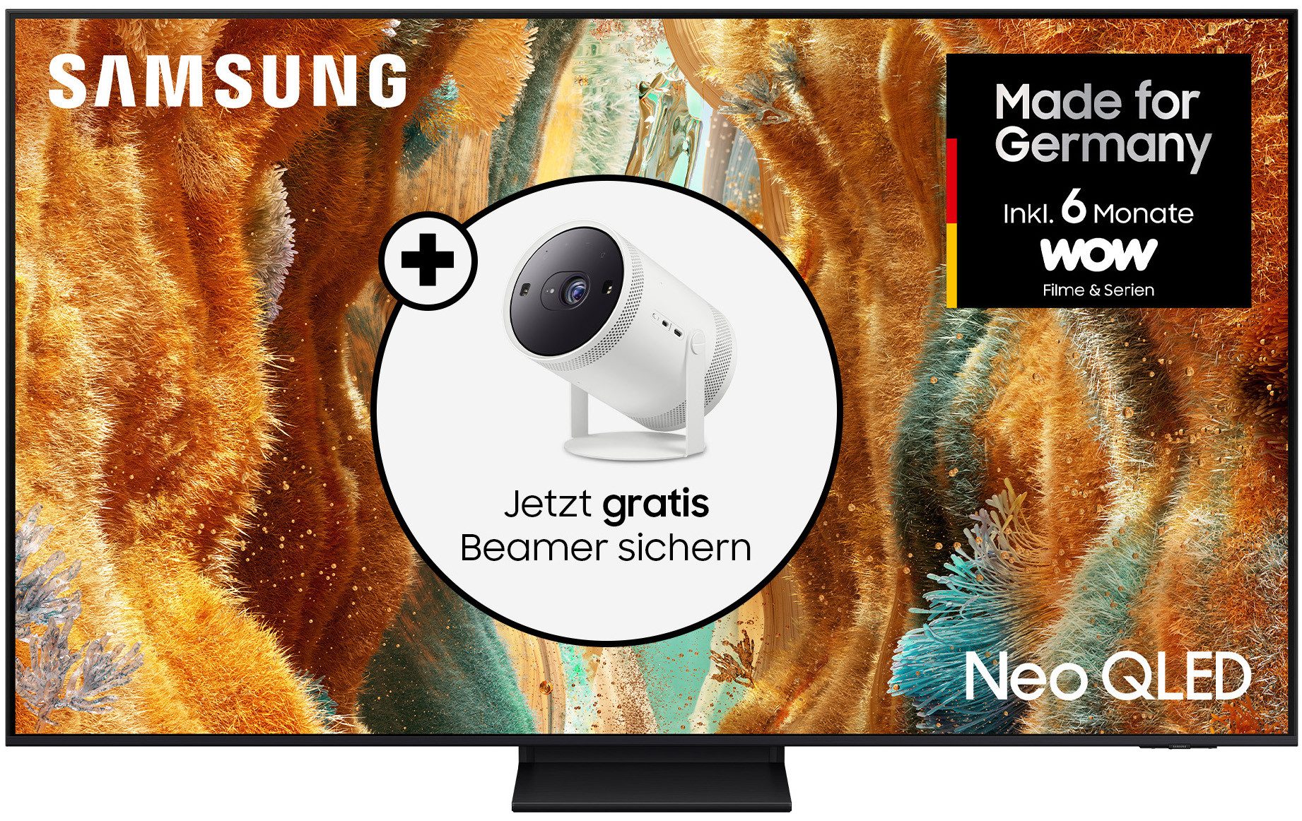 Samsung GQ75QN70FAU QLED-Fernseher (189 cm/75 Zoll, 4K Ultra HD, Smart-TV, Neo Quantum HDR, 4K AI Upscaling, Gaming Hub, Motion Xcelerator 144Hz)