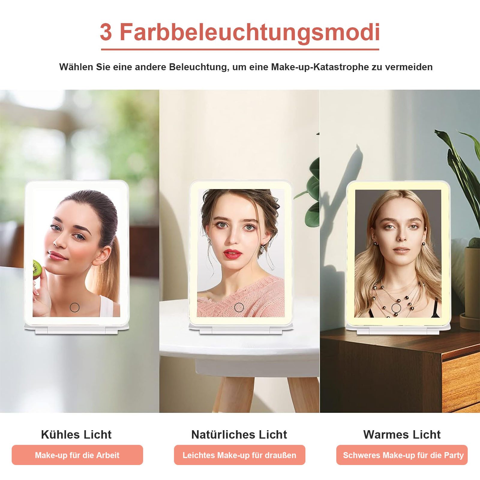 OKWISH Schminkspiegel Tischspiegel Kosmetikspiegel Make-up Spiegel günstig online kaufen