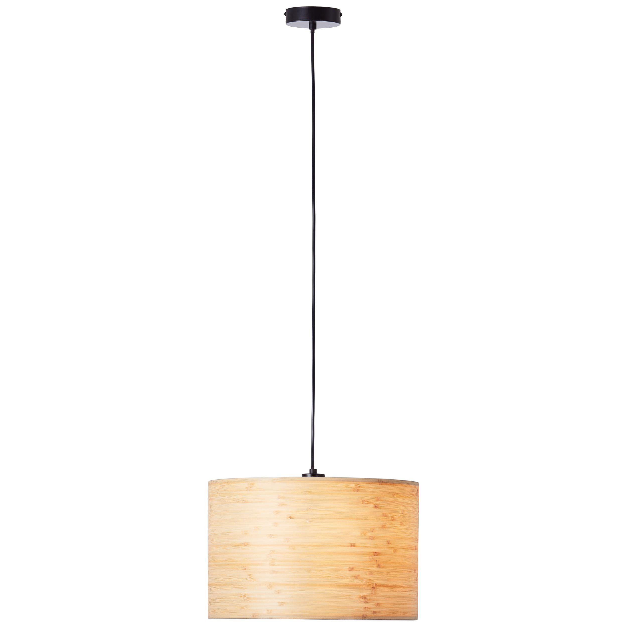 Brilliant Pendelleuchte Romm, Lampe, Romm Pendelleuchte 35cm holz hell/ schwarz, 1x A60, E27, 52W, Ka