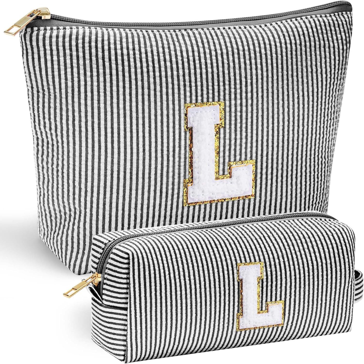 CLTYQ Kosmetiktasche Groß Kosmetiktasche Set Kosmetiktaschen mit Buchstaben, Damen Mädchen Geburtstagsgeschenk für Frauen