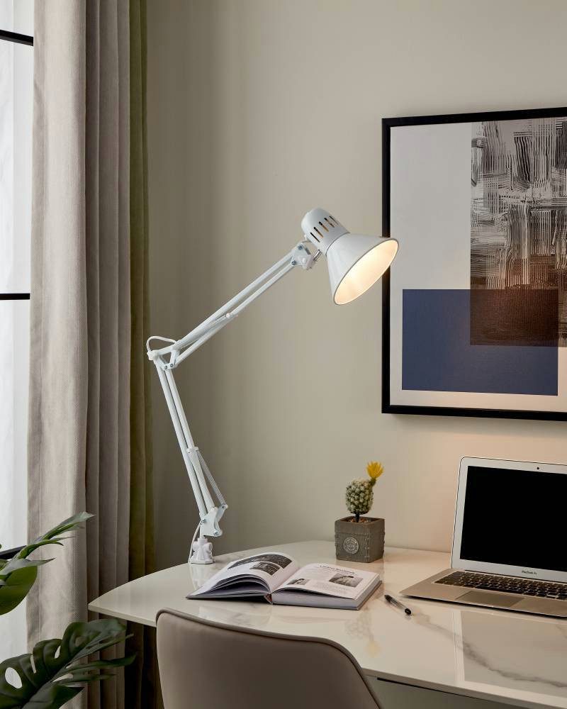 EGLO Tischleuchte FIRMO Klemmlampe, exkl. Leuchtmittel E27, mit Schraub-Kle günstig online kaufen