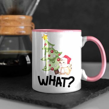 Trendation Tasse Lustige Katzen Tasse Weihnachten Grafik Geschenk für Katzen-Besitzer W