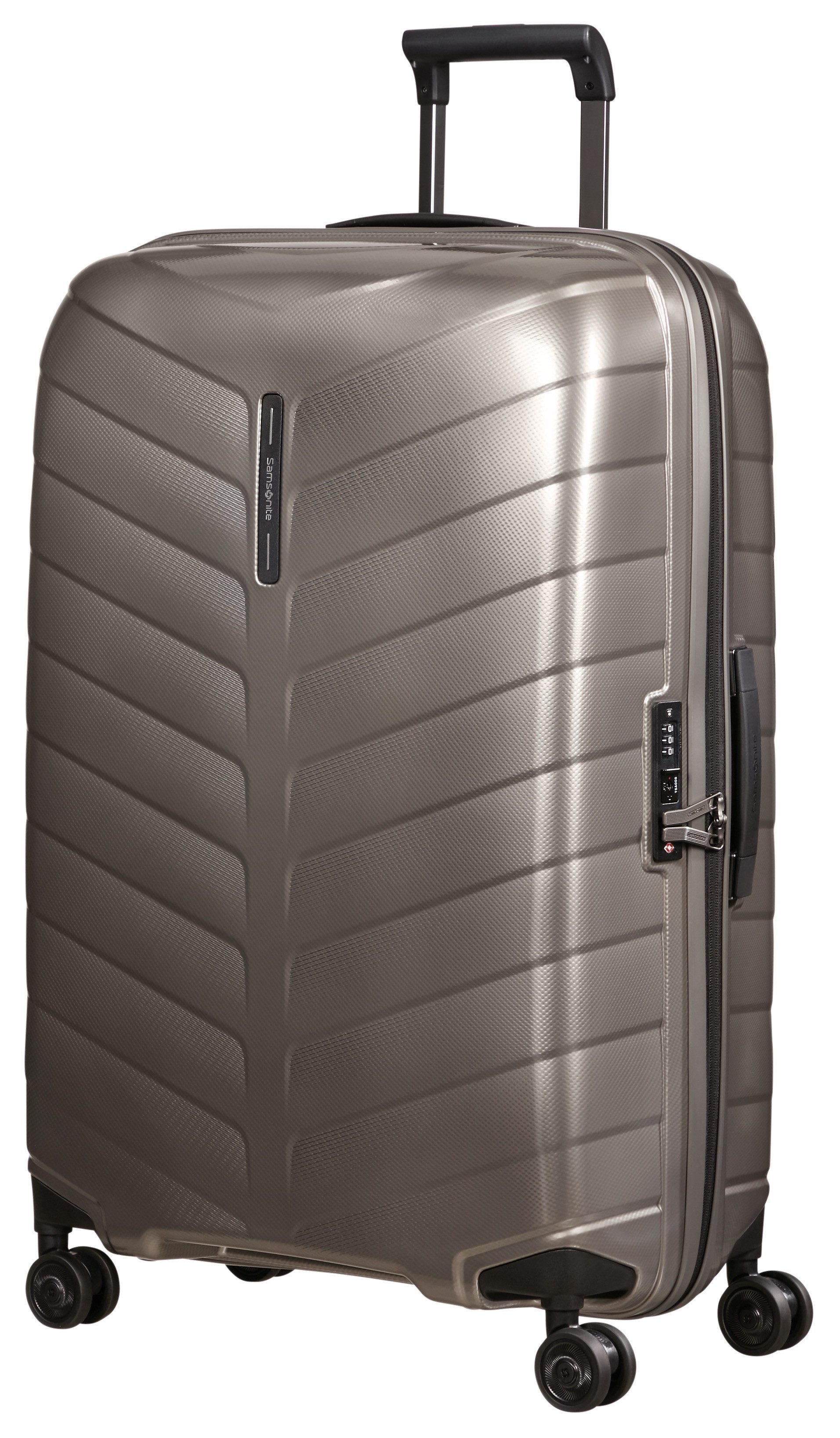 Samsonite Hartschalen-Trolley ATTRIX, verschiedene Größen und Farben, 4 Rollen, aus Polypropylen, mit Bodenfach, Reißverschlussfach und Tasche