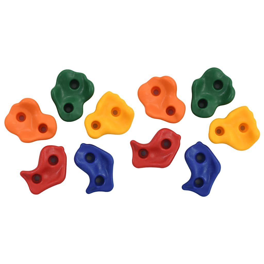 vidaXL Klettergriff Klettersteine 10 Stk. Mehrfarbig PE (10-St)