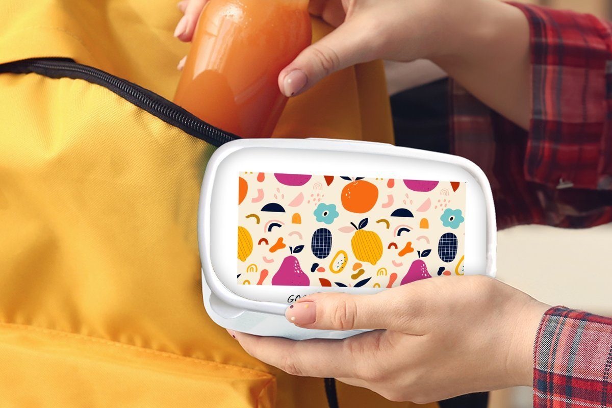 MuchoWow Lunchbox Zitate - Sprichwörter Essen, Essen, und (2-tlg), gute Gutes Erwachsene, - - Brotbox Mädchen für Kinder Kunststoff, weiß Brotdose, Jungs für und Laune
