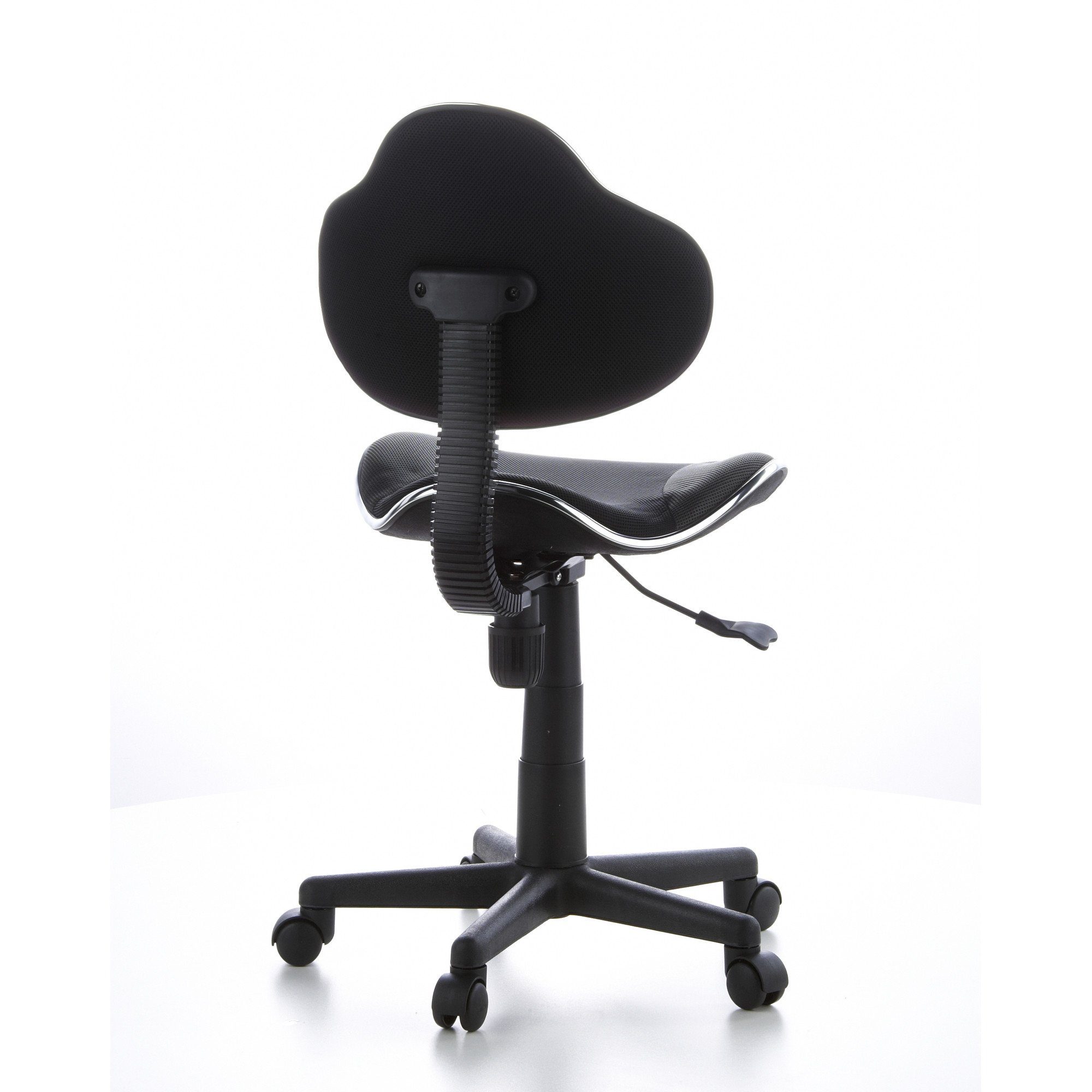 Kinderdrehstuhl ergonomisch (1 Armlehnen hjh Drehstuhl OFFICE GTI-2 Grau/Schwarz Stoff ohne KIDDY St), mitwachsend,