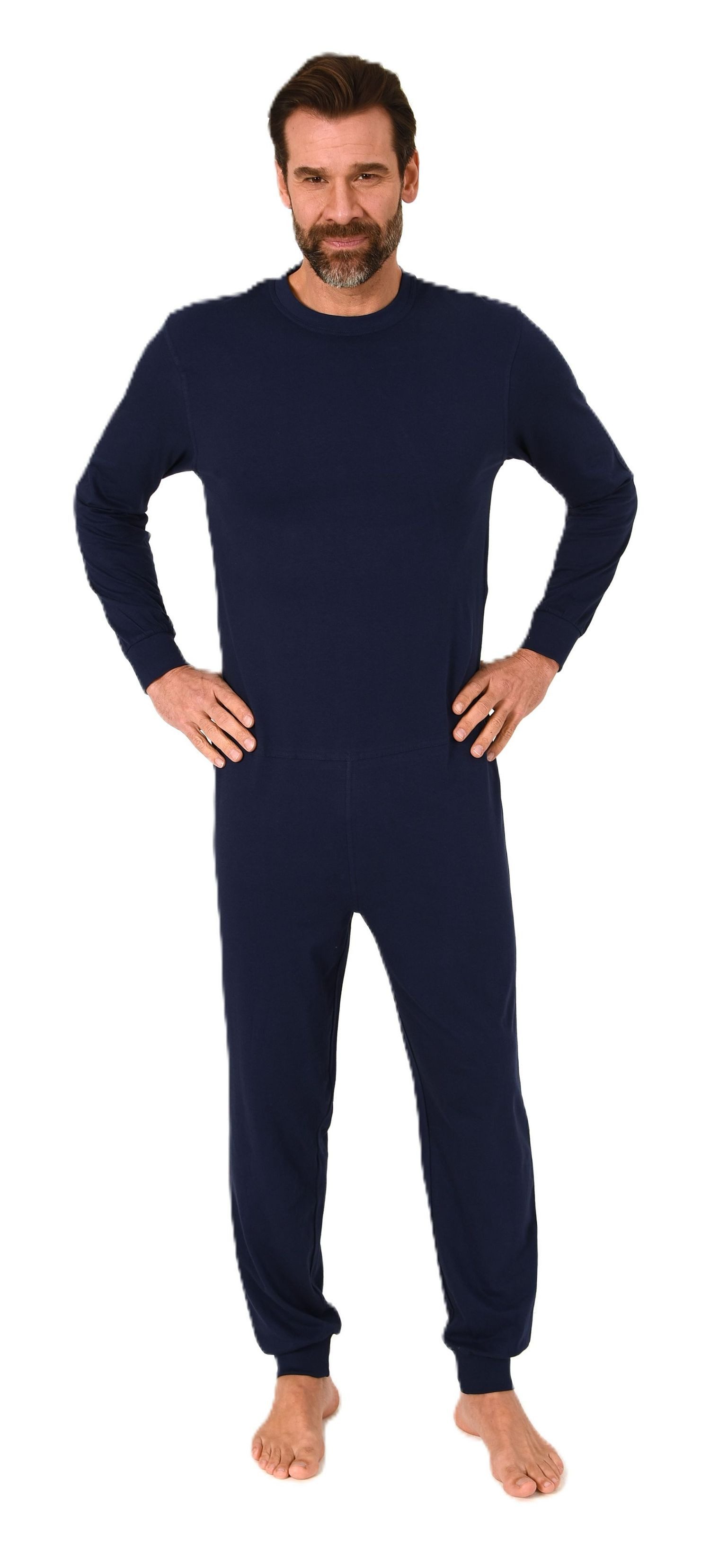Normann Care Pyjama Herren Pflegeoverall langarm Einteiler mit Reißverschlu günstig online kaufen
