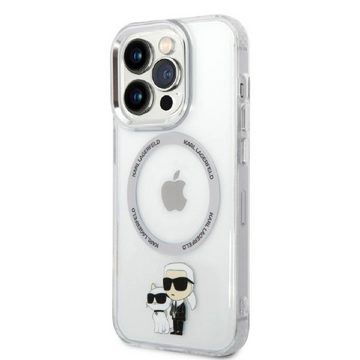 KARL LAGERFELD Handyhülle Case iPhone 14 Pro MagSafe Katze Choupette 6,1 Zoll, Kantenschutz