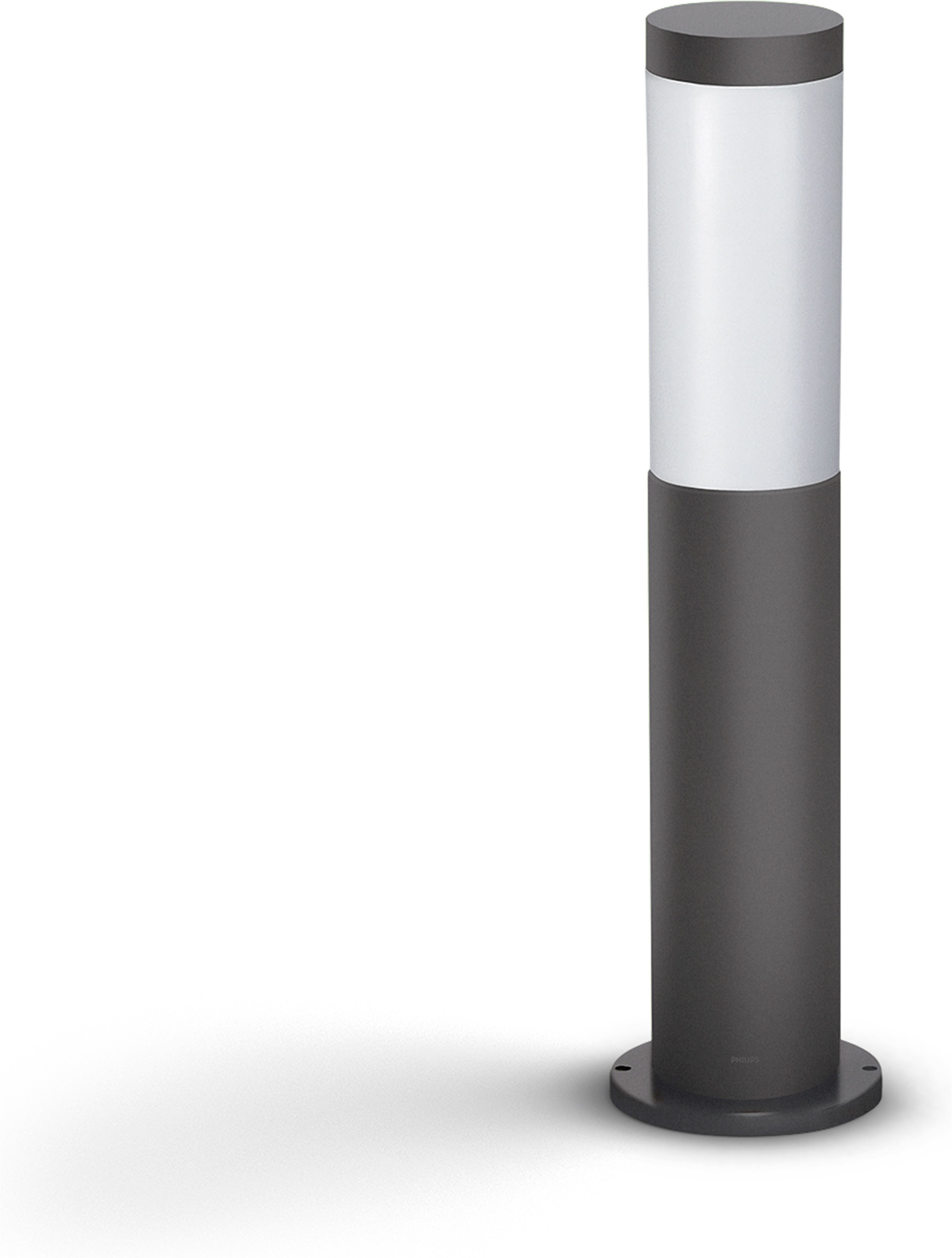 Philips Sockelleuchte Utrecht 20W, E27, wasserbeständig, anthrazit, ohne Leuchtmittel