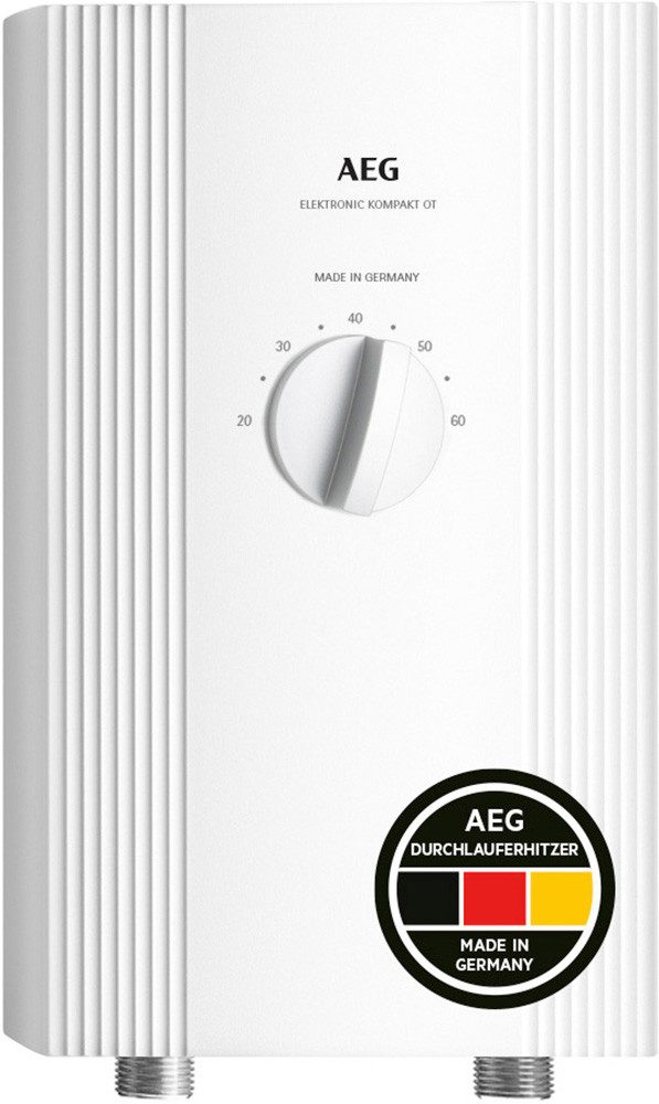 AEG Haustechnik Kompakt-Durchlauferhitzer DDLE Kompakt OT, elektronisch, min. 35 °C, 11/13 kW umschaltbar, Übertischmontage, für die Küche