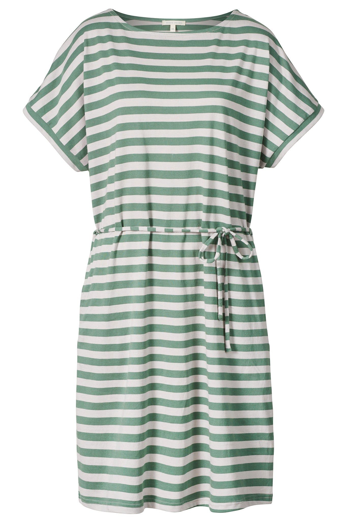 Himalaya Clothing Sommerkleid Kleid Damen im Streifenlook - Entspanntes Shirtkleid aus Bio-Baumwolle Damenkleid mit rundem Ausschnitt und hohem Komfort