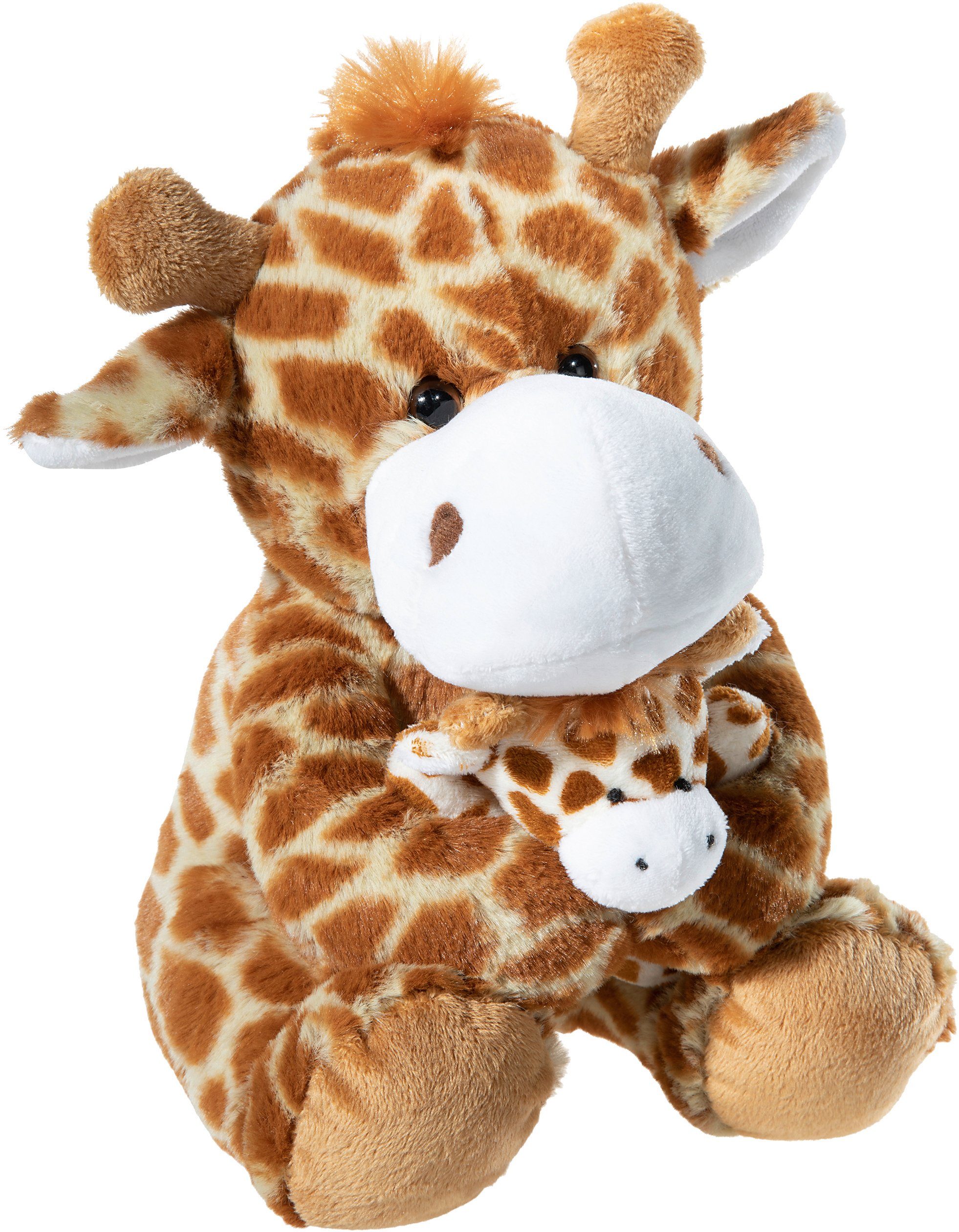 Heunec® Kuscheltier Misanimo, Giraffe mit Baby, 25 cm