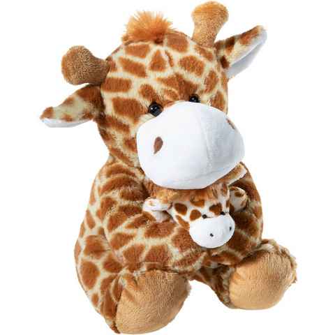 Heunec® Kuscheltier Misanimo, Giraffe mit Baby, 25 cm