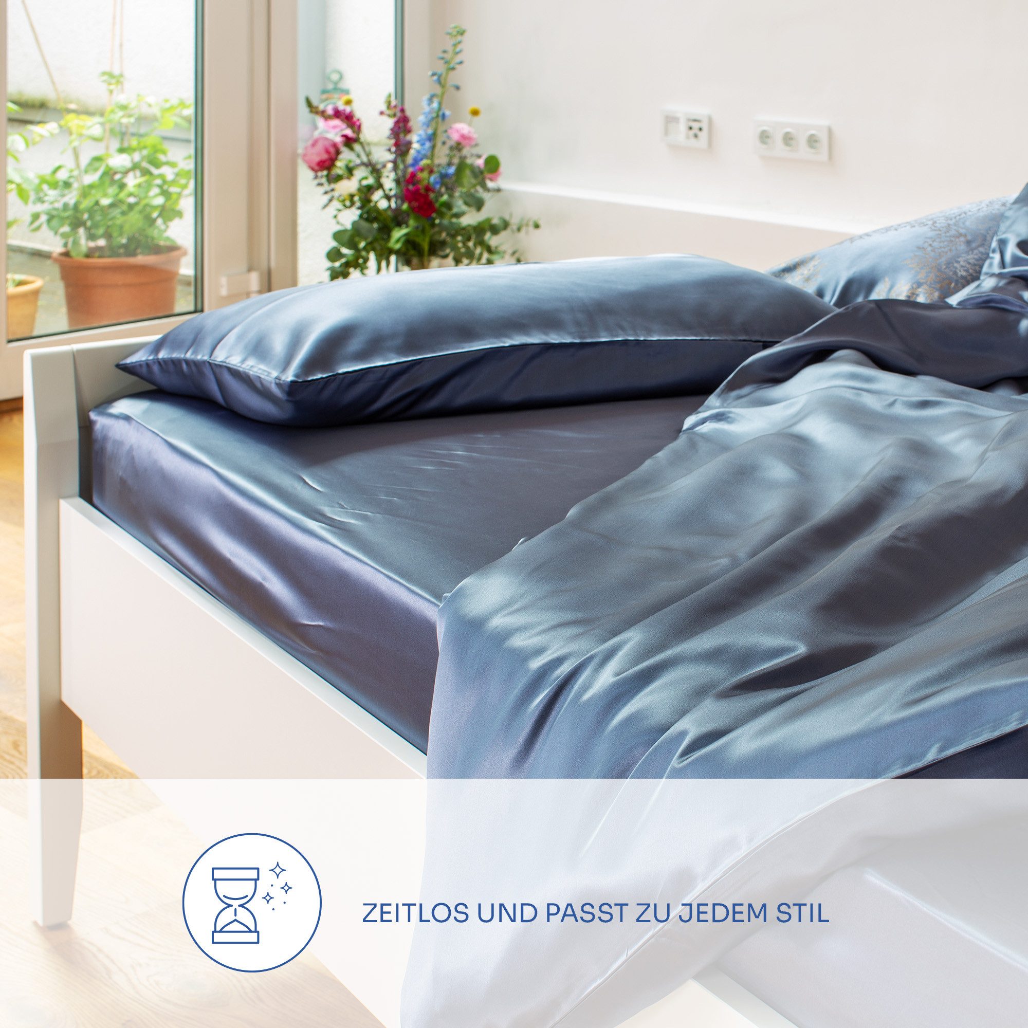 orignee Kissenbezug Seiden-Kissenbezug Blue – 100% Seide, kühl & hautfreund günstig online kaufen