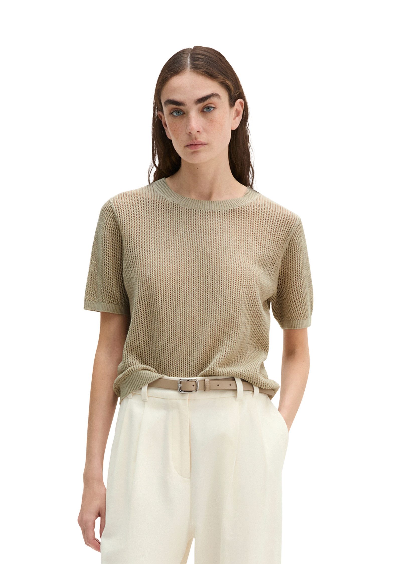 Marc O'Polo Strickpullover aus Baumwolle-Leinen-Slub-Garn