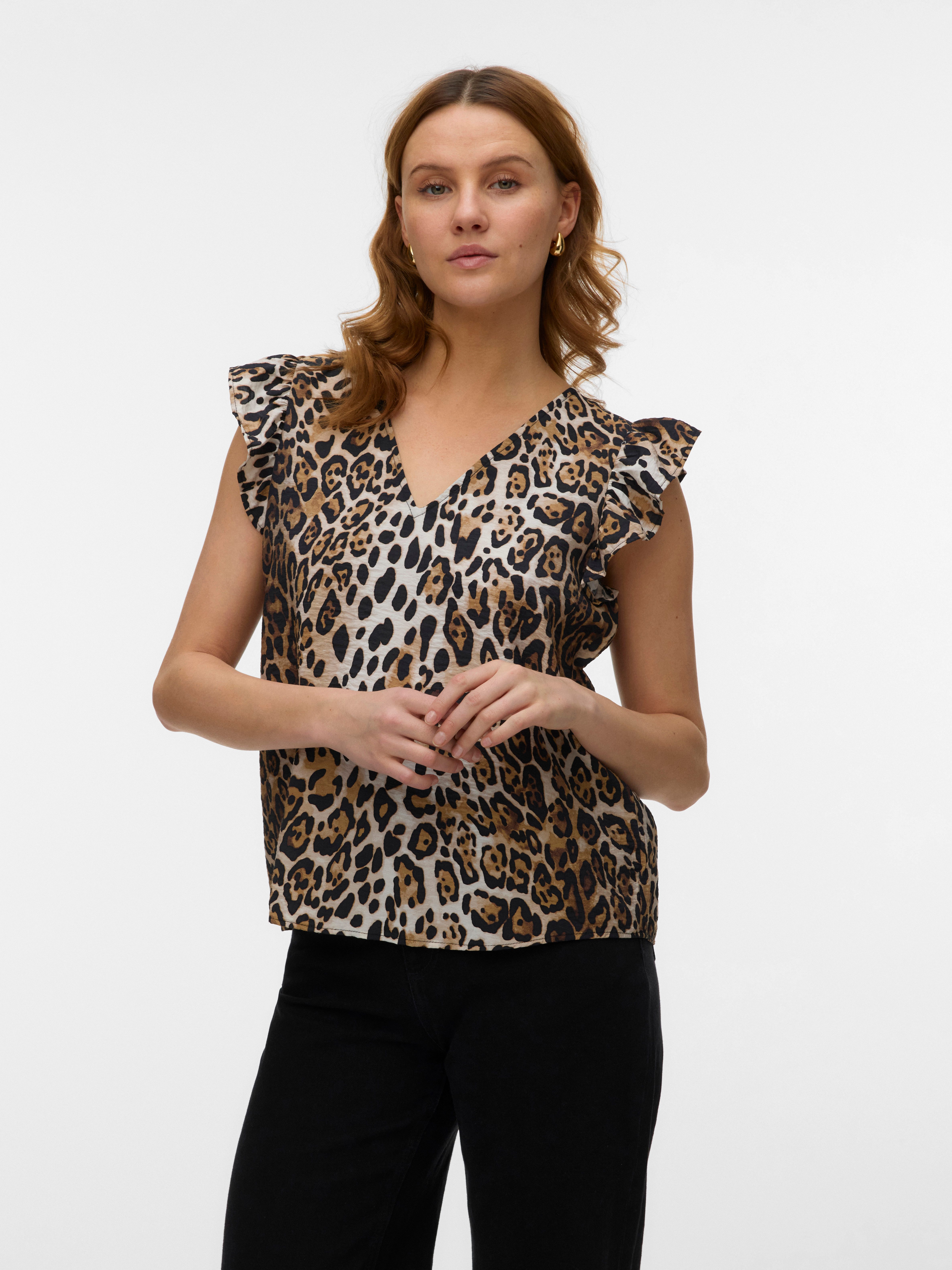 Vero Moda Blusentop VMJOSIE SL V-NECK TOP WVN GA Viskosemischung, regular f günstig online kaufen
