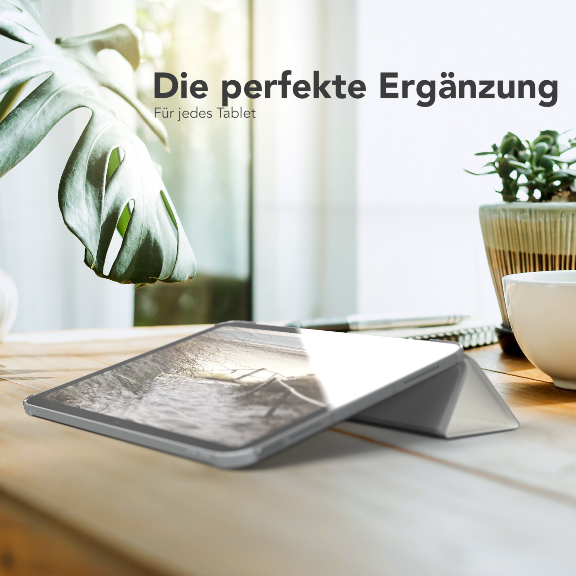 EAZY CASE Tablet-Hülle Smart Case für iPad 10,9" 10. Generation (2022) 10,9 Zoll, Schutzhülle mit Sleep Wake Up Funktion Smartcase verstellbar Etui Weiß