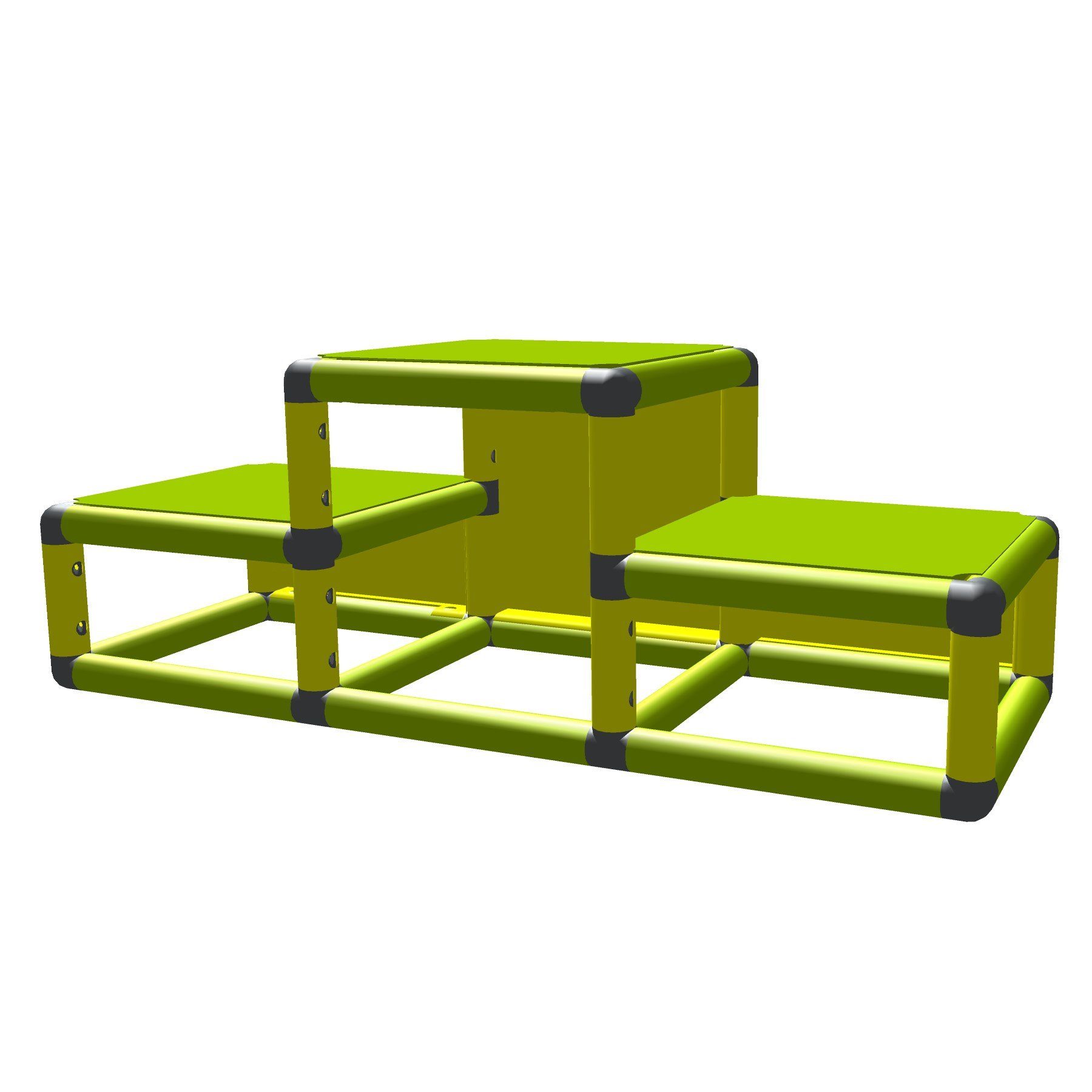 move and stic Siegerpodest Gewinnertreppe Gewinnerstufe für alle Siegerehrungen und Sieger, kompletter Bausatz, umbaubar, erweiterbar, Made in Germany, bis 50kg pro Platziertem