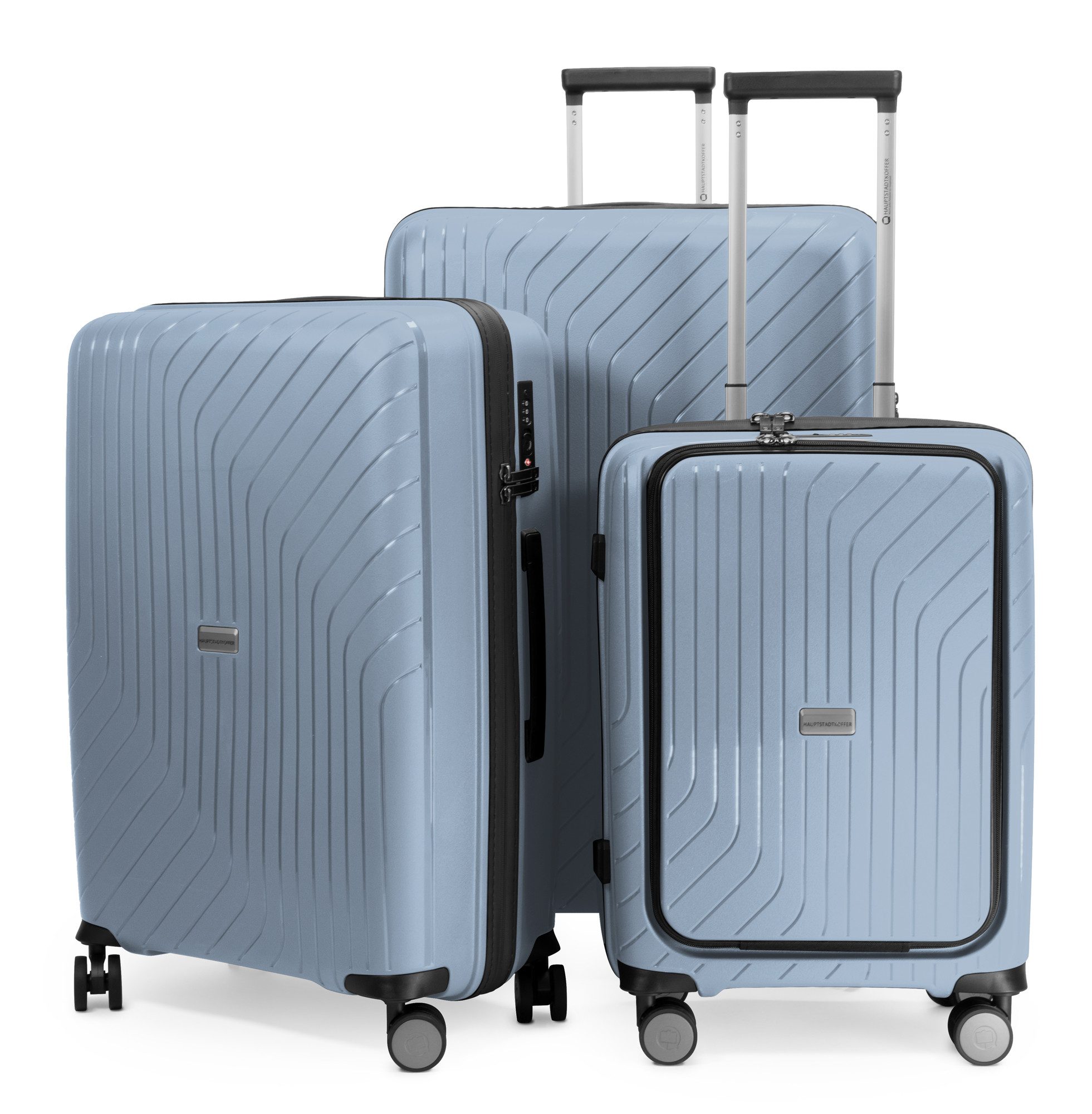 Hauptstadtkoffer Hartschalen-Trolley TXL, 4 Rollen, 3 leichte Hartschalen-Trolleys Laptop-Fach 4 Doppelrollen TSA