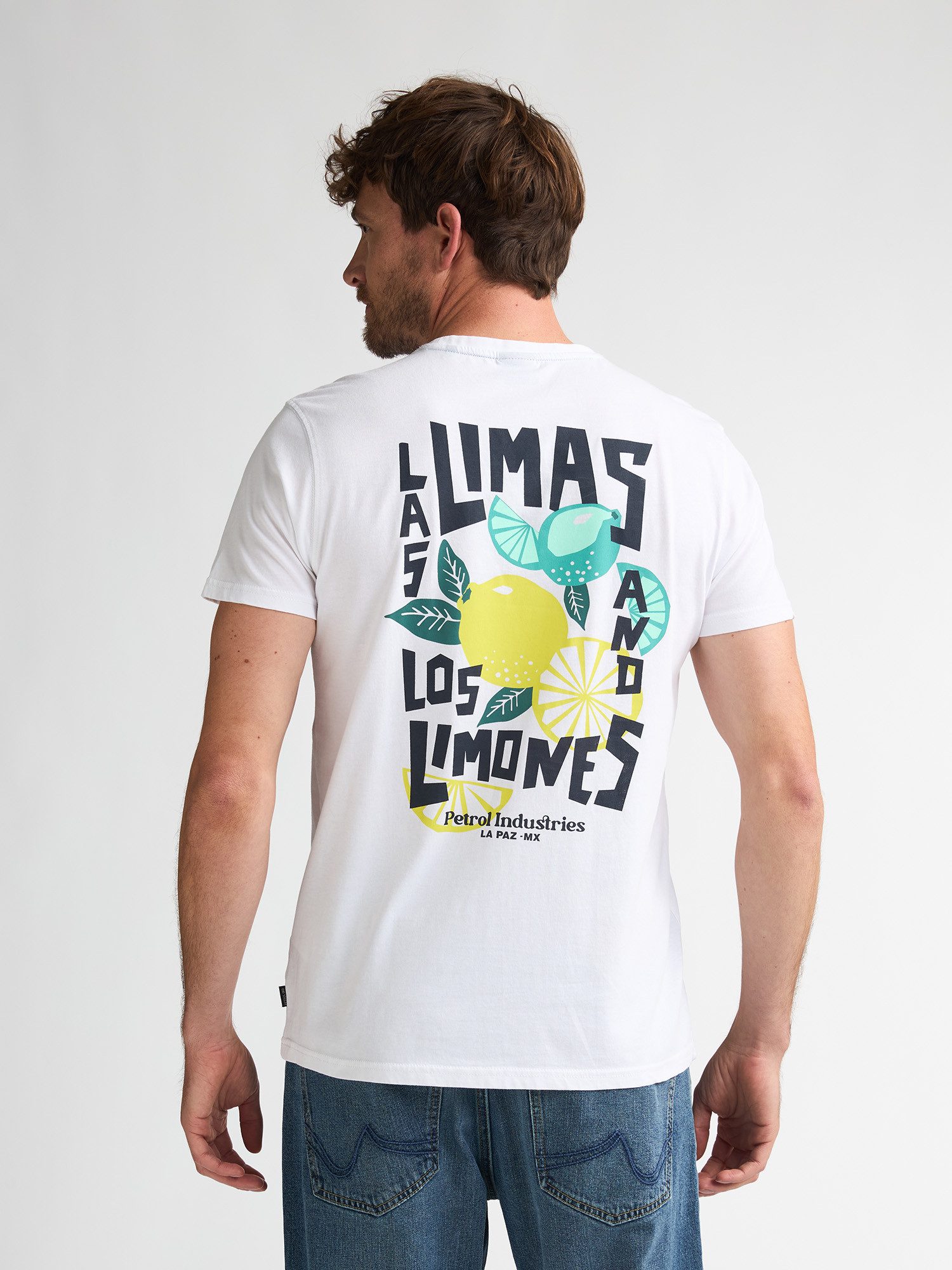 Petrol Industries T-Shirt CosmosAzul mit Rückenprint