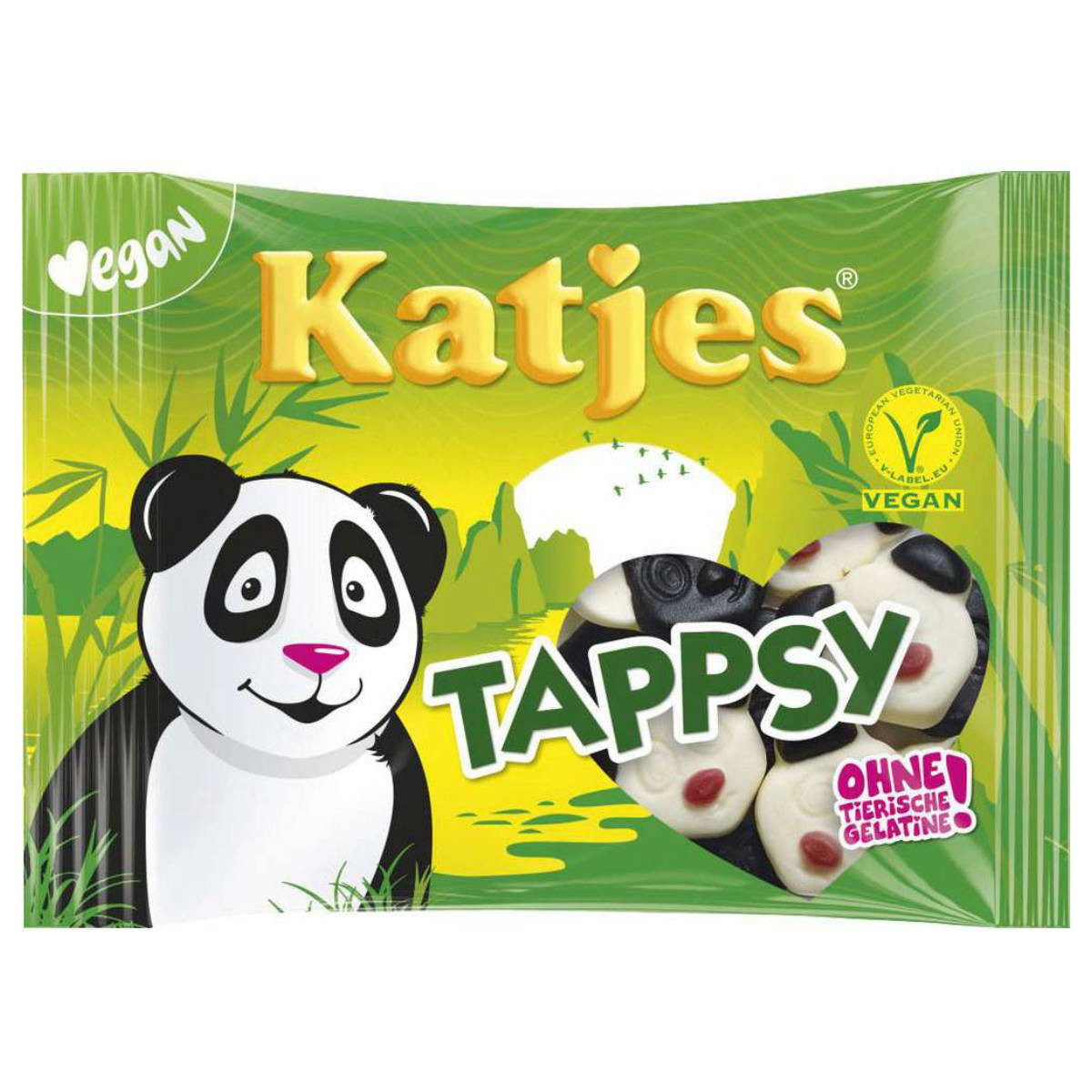 KATJES Süßigkeit, Katjes Tappsy Schaumzucker Lakritz und Fruchtgummi vegetarisch 175g
