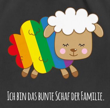 Shirtracer Turnbeutel Ich bin das bunte Schaf der Familie - weiß, LGBT Kleidung