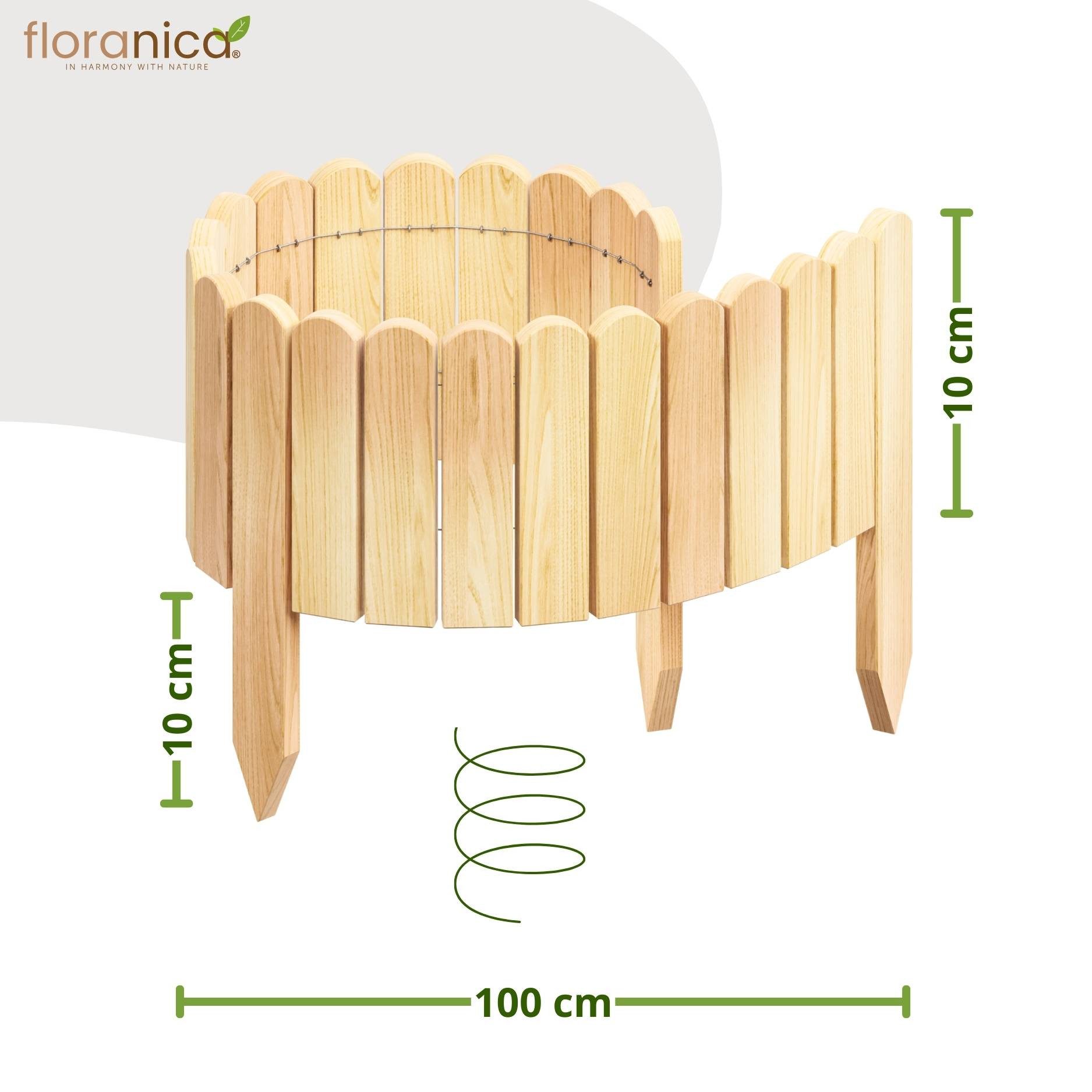 Floranica Palisade Flexible Rollborder Beeteinfassung Beetumrandung Rasenka günstig online kaufen