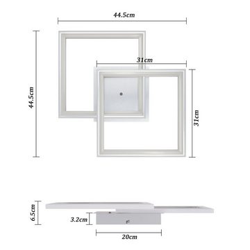 ZMH LED Deckenleuchte Schlafzimmerlampe Dimmbar mit Fernbedienung RGB, LED fest integriert, RGB, 35W