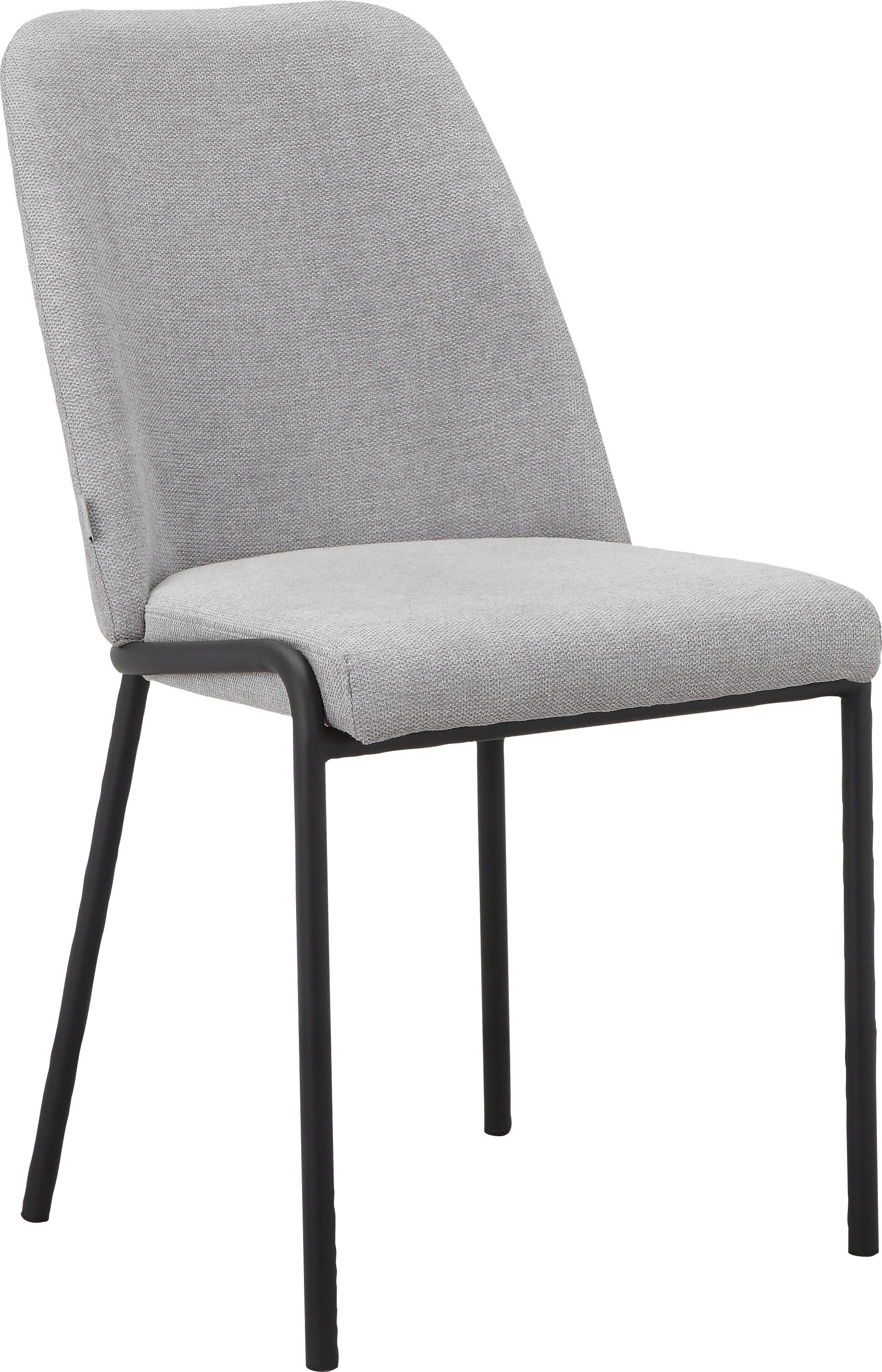 Set erhältlich, Rücken Sitzhöhe Grimsbu 49 und andas grau | cm (2 mit im 2er gepolstert, grau Esszimmerstuhl St), Sitz