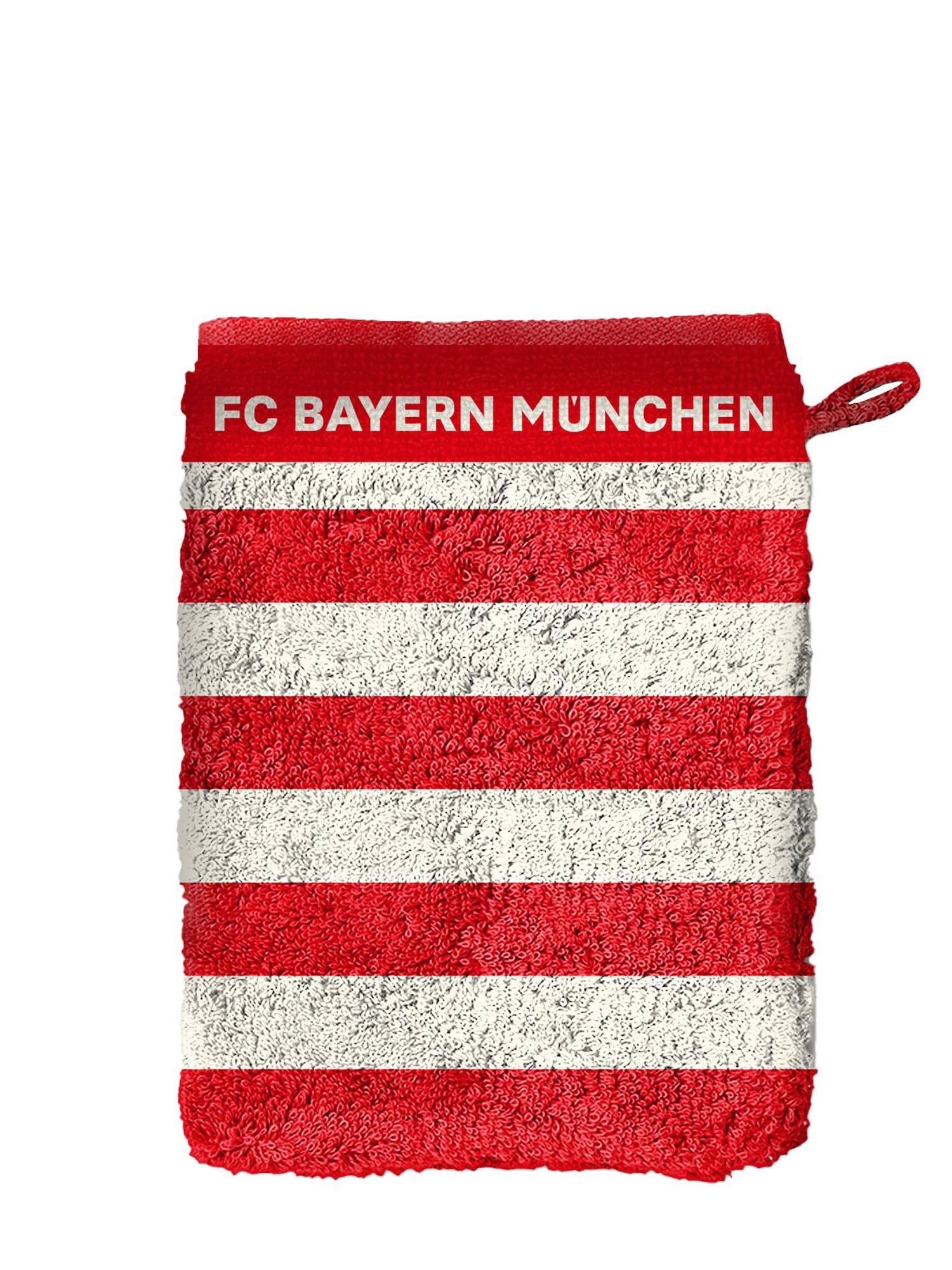 FC Bayern München Badetuch FC Bayern München I Waschhandschuh I Waschlappen I 2er Set, Baumwolle