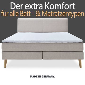 Topper Sommer-Wintertopper bequeme Matratzenauflage für Bett & Boxspringbett, wonello, 6 cm hoch, Kaltschaum, Matratzentopper mit kühlender Sommerseite, zertifiziert & waschbar