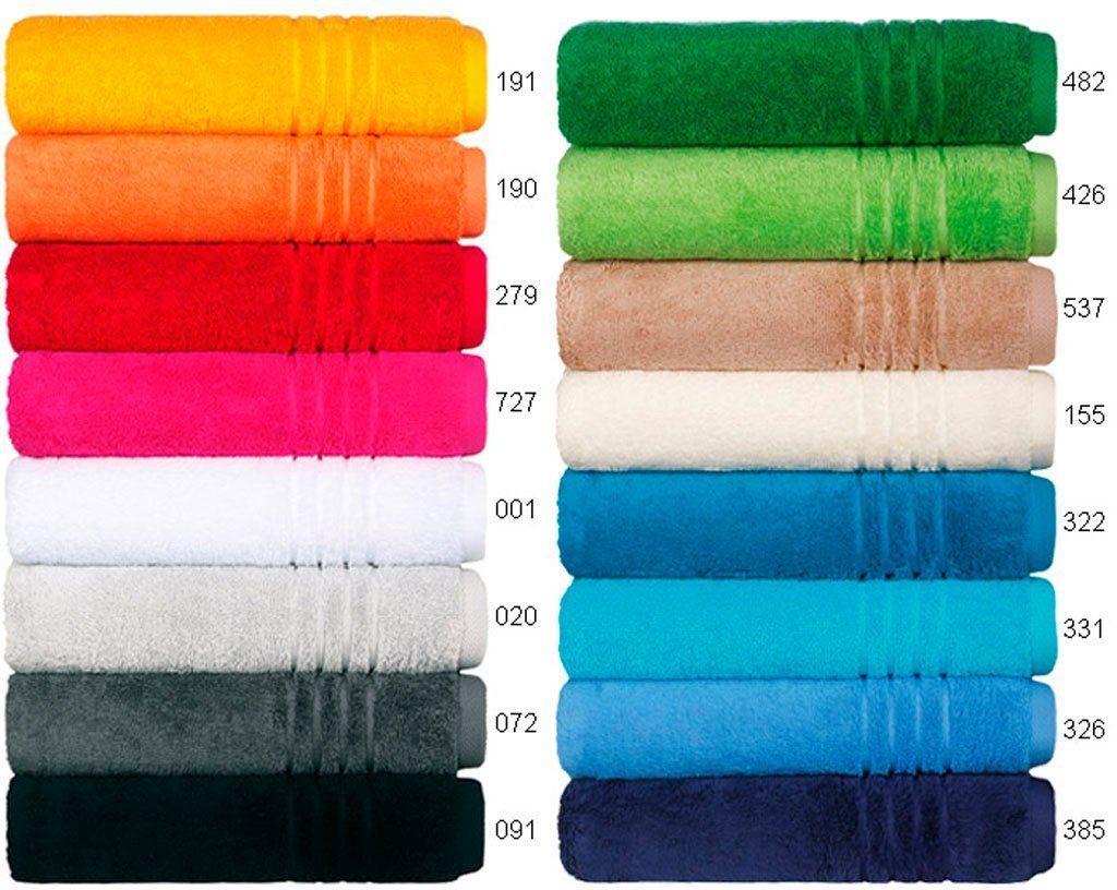 Egeria Handtuch Madison, Walkfrottee (1-St), Uni-Programm mit  Streifenbordüre, reine Baumwolle, In einer Walkfrottee-Qualität hergestellt