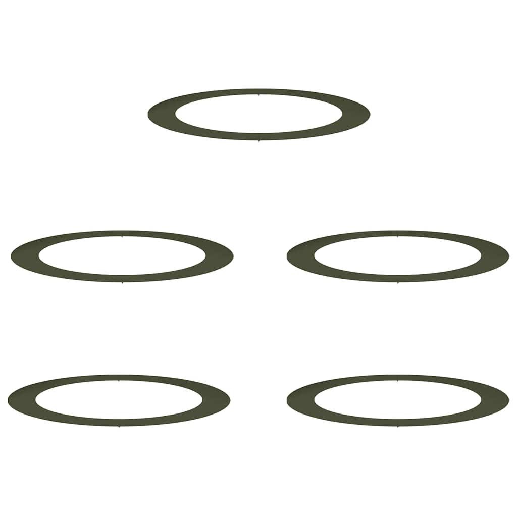 vidaXL Blumentopf Flache Baumringe 5 pcs günstig online kaufen