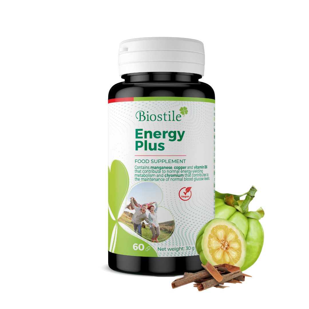 Biostile Stoffwechsel mit Garcinia für Energie und Vitalität Kapseln, 30 g, Mit Mangan, Kupfer, Vitamin B6, Chrom und Garcinia, 60 Kapseln