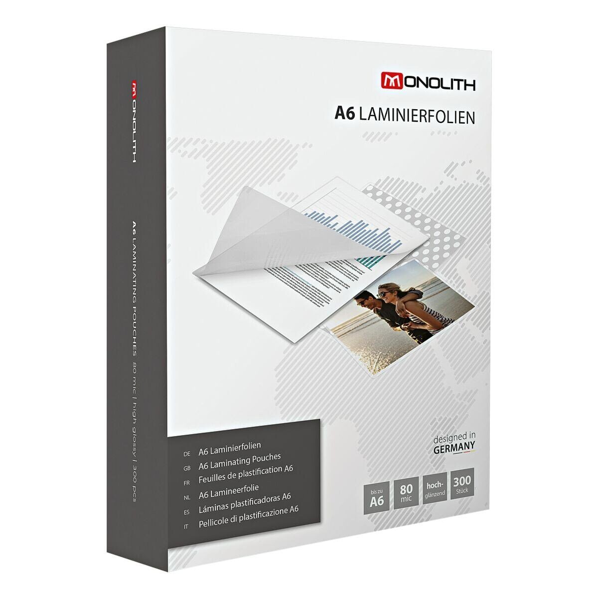 MONOLITH Laminierfolie 81M0680007, A6 80 mic glänzend