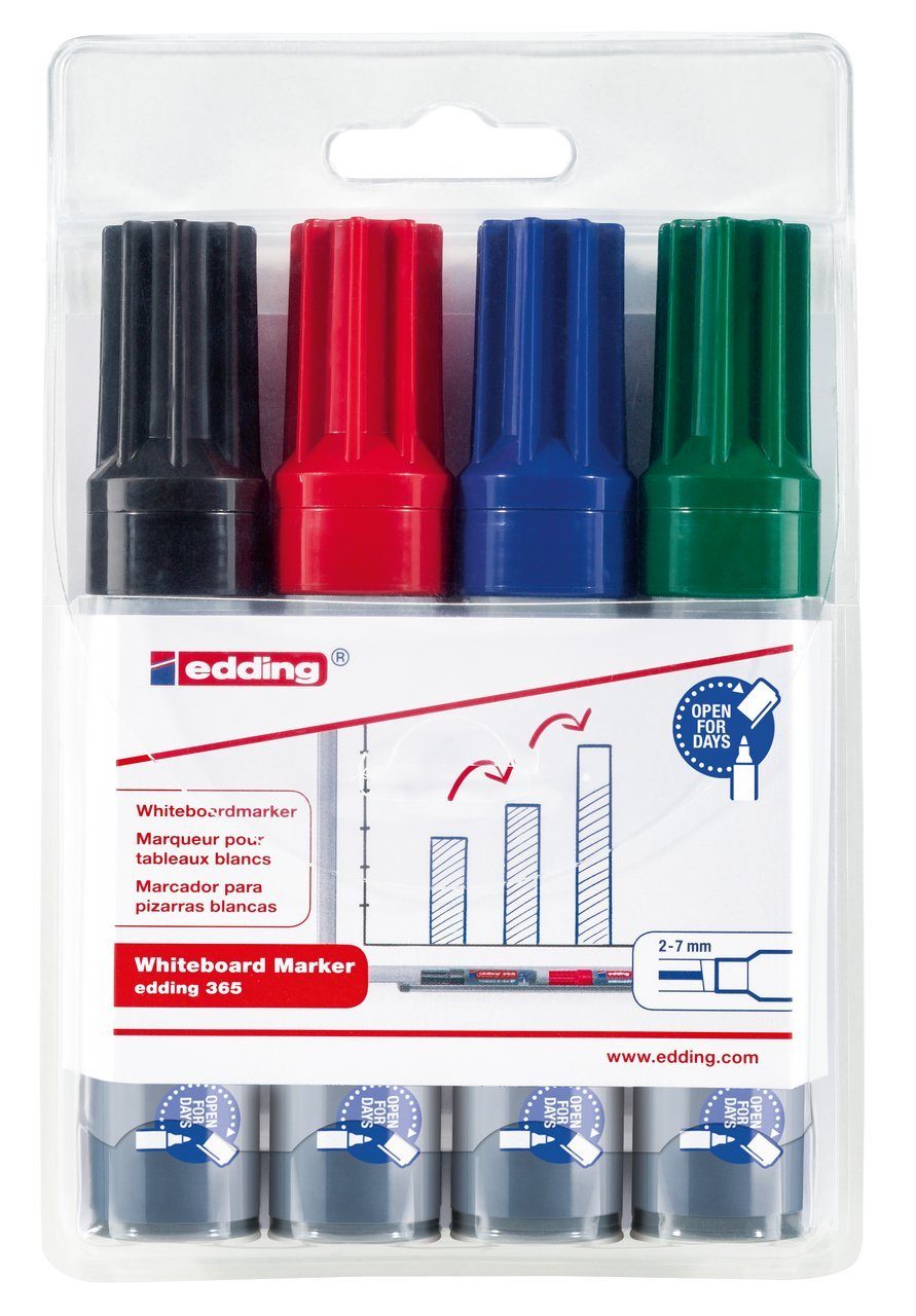 edding Whiteboard Marker edding 365 Whiteboardmarker sortiert (4er Set)