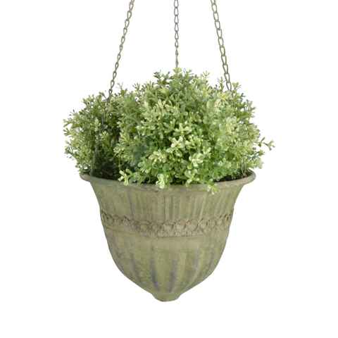 esschert design Übertopf Wand Topf Aged Metall Grün Hänge Blumen Ampel Korb Vase Um Topf zum Aufhängen L