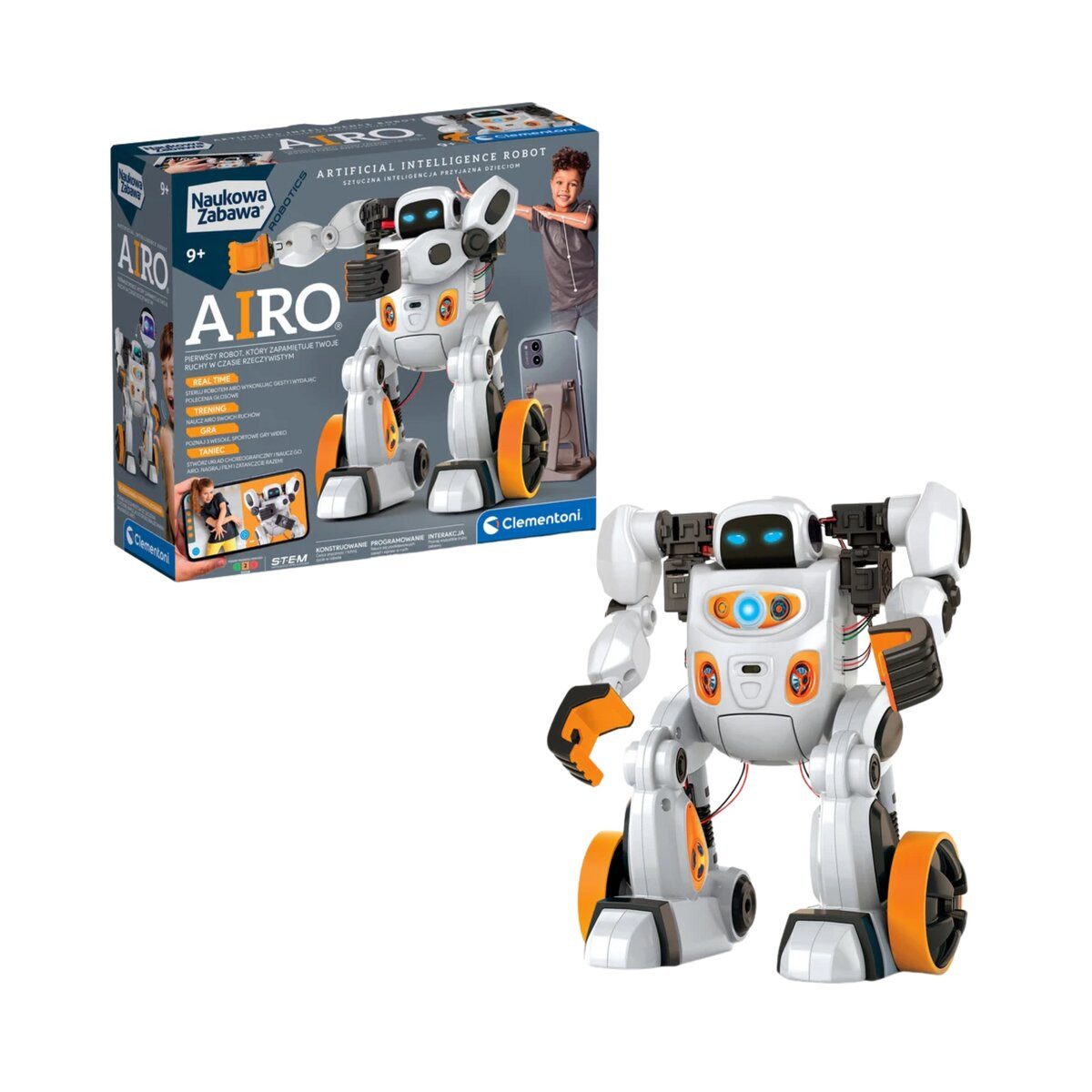 Clementoni® Lernspielzeug Wissenschaftlicher Spaß Robot Airo Set