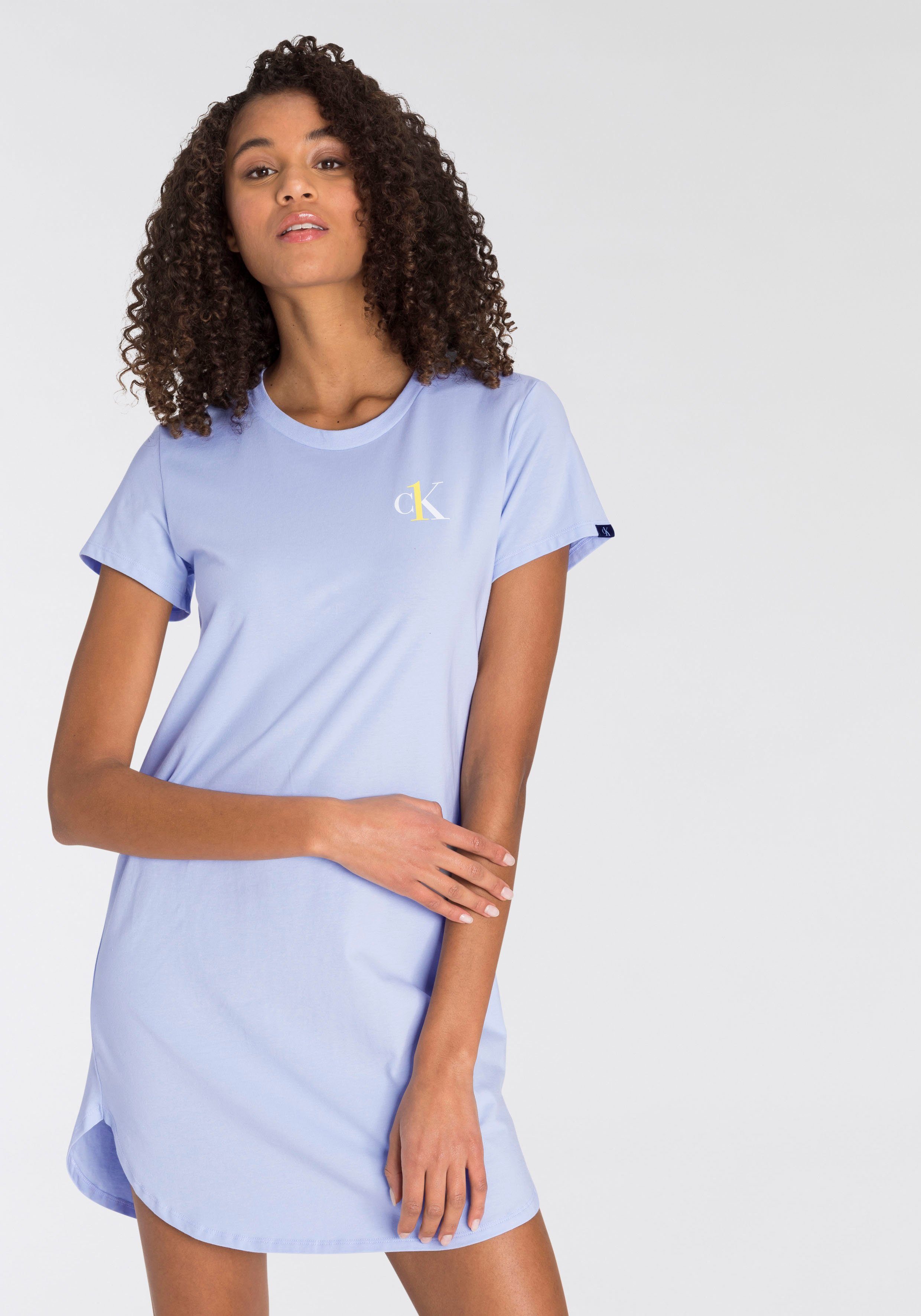 Wäsche/Bademode Nachtwäsche Calvin Klein Nachthemd mit Logodruck