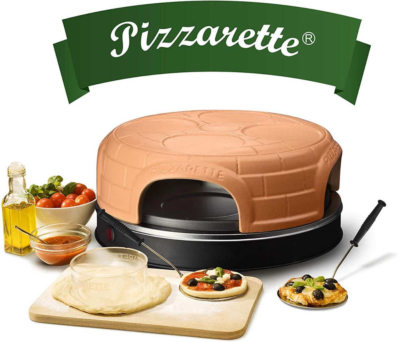 für W Standgrill Mini-Pizza, PIZZARETTE Emerio 4 Personen Pizza-Ofen, 1100 PO-115847.1