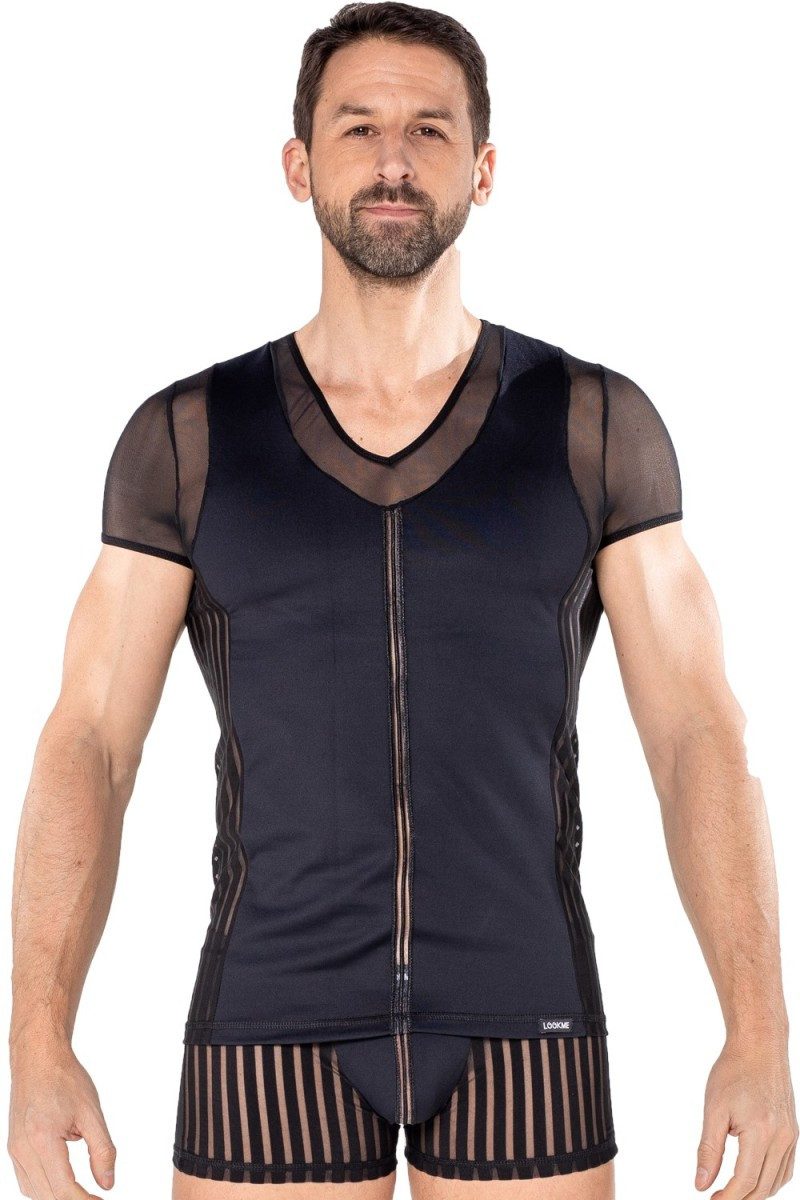 LOOK ME T-Shirt Herren-Shirt in schwarz - M