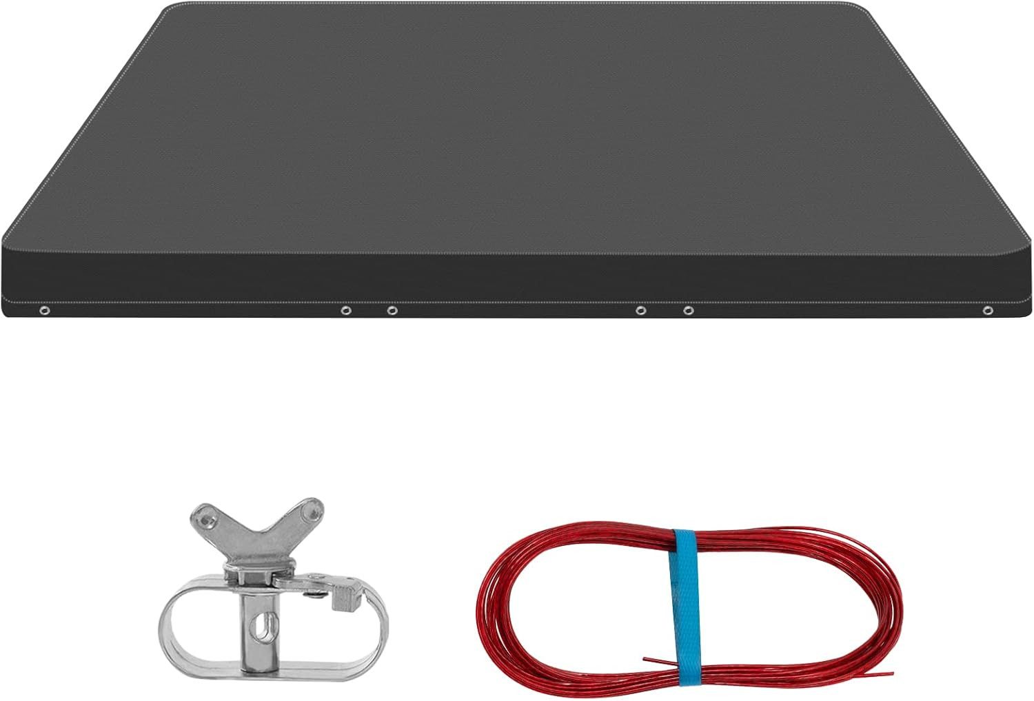 Woltu Pool-Abdeckplane (1-St), mit Ösen Drahtseil Aluminiumverschluss